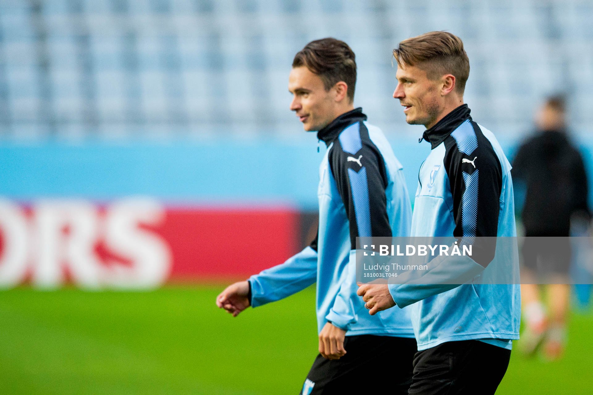 Andreas Vindheim and Markus Rosenberg of Malmö FF