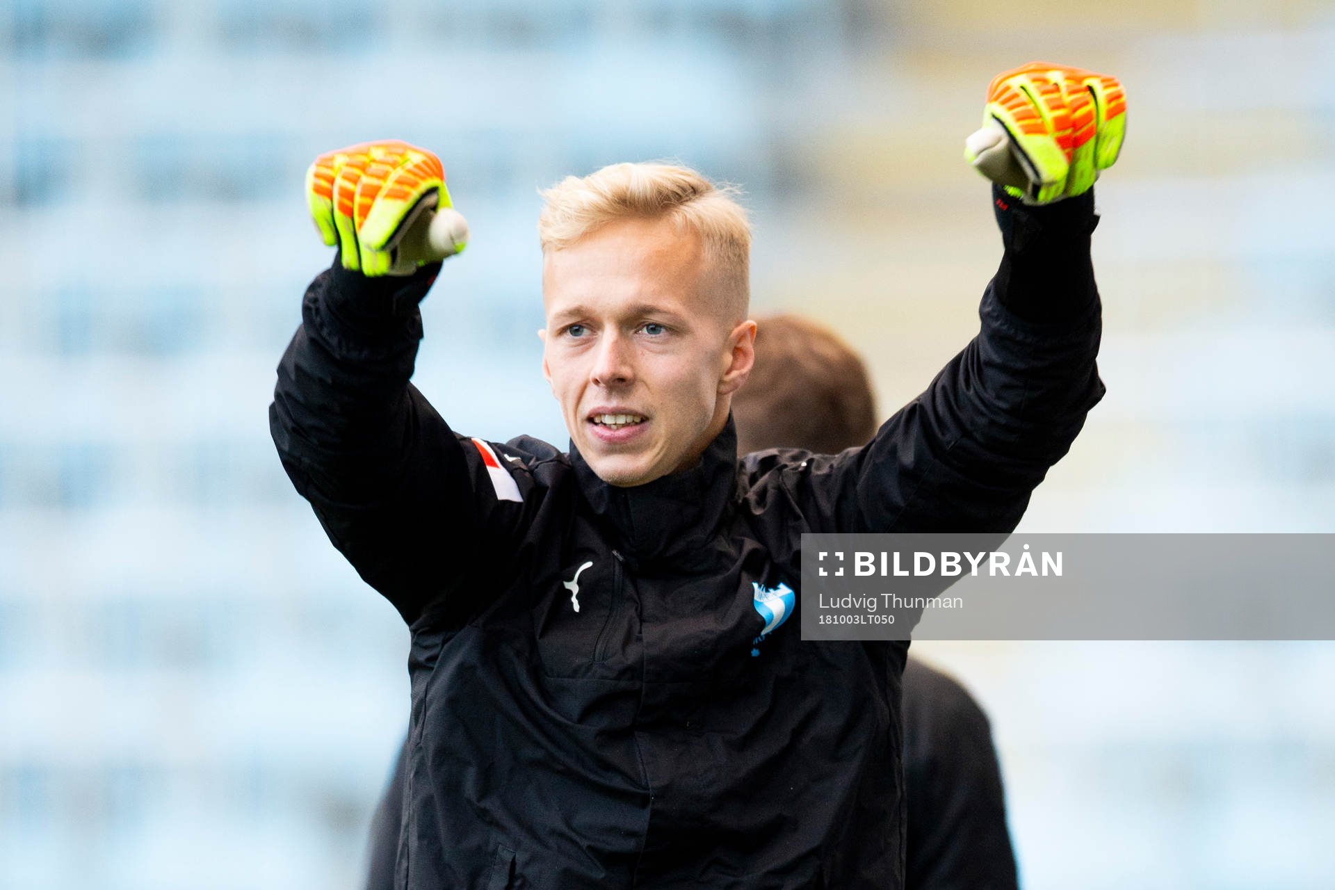 Goalkeeper Walter Viitala of Malmö FF during a press conference and practice ahead of the Europa League match between Malmö FF and Besiktas on October 3, 2018 in Malmö.