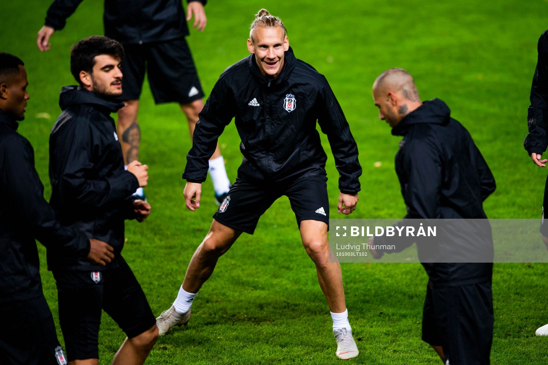 Domagoj Vida of Besiktas during a press conference and practice with Besiktas ahead of the Europa League match between Malmö FF and Besiktas on October 3, 2018 in Malmö.