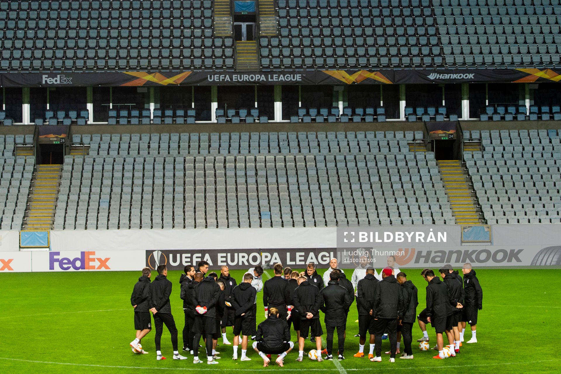 Besiktas players gather