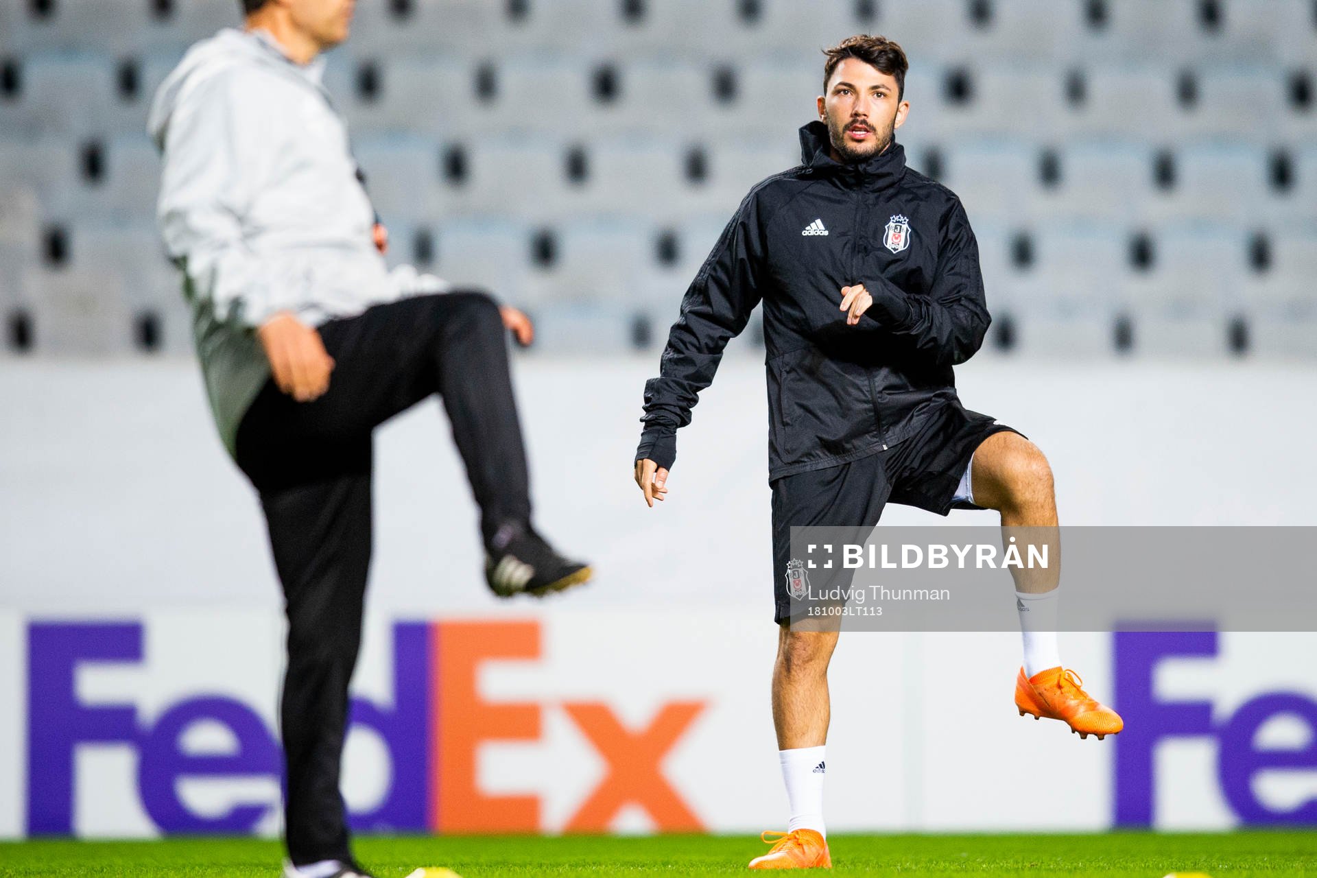 Alpay Celebi of Besiktas during a press conference and practice with Besiktas ahead of the Europa League match between Malmö FF and Besiktas on October 3, 2018 in Malmö.