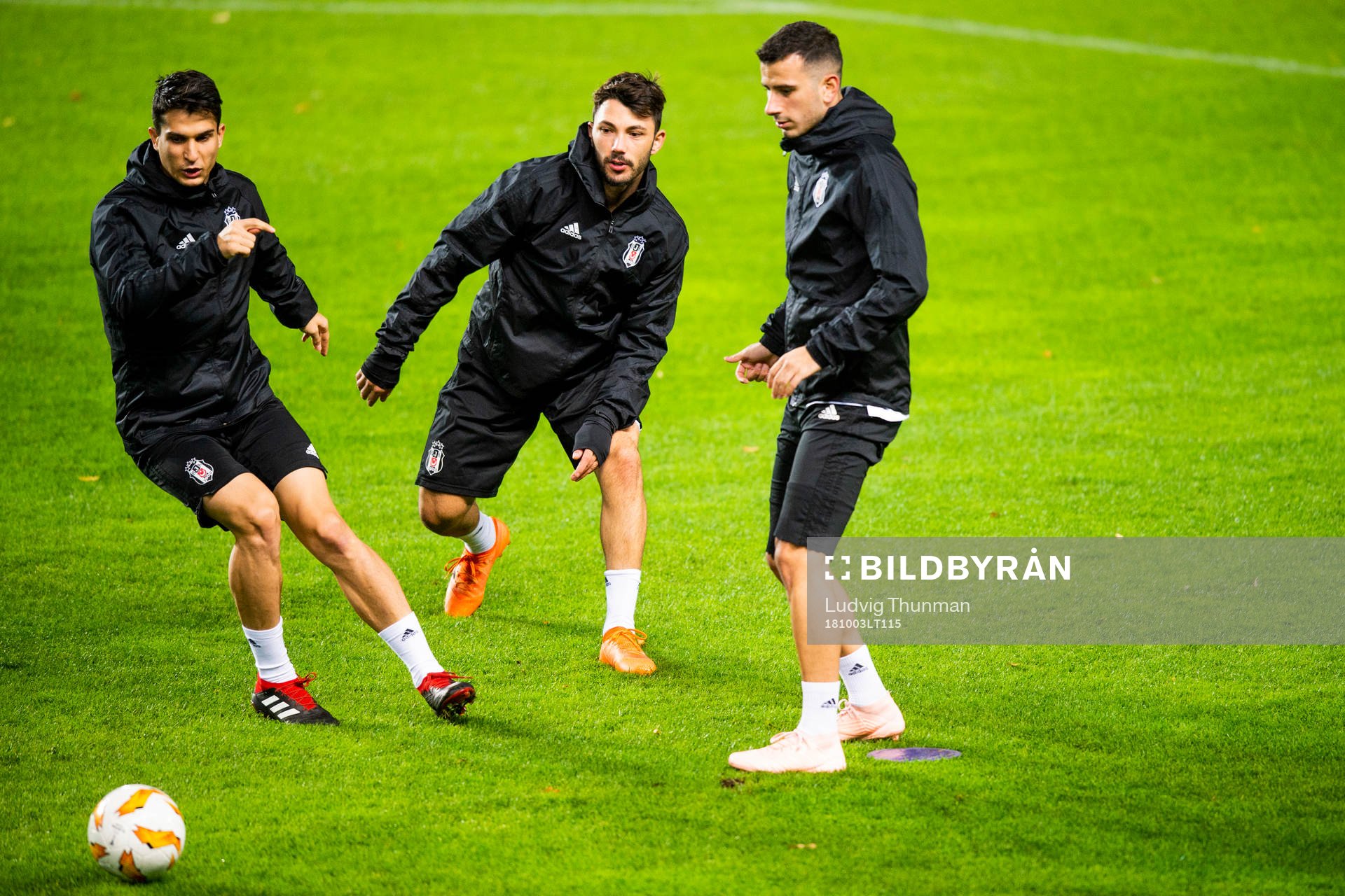 Alpay Celebi of Besiktas during a press conference and practice with Besiktas ahead of the Europa League match between Malmö FF and Besiktas on October 3, 2018 in Malmö.