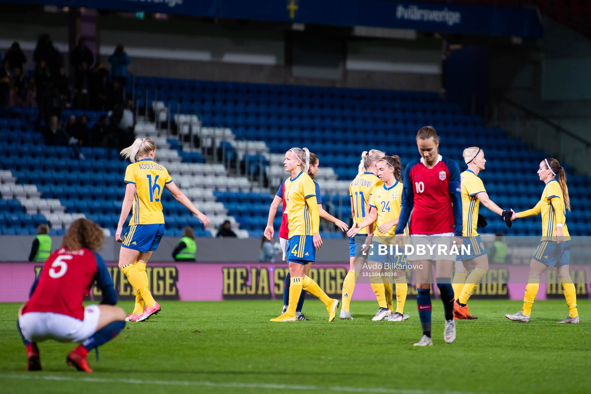 Sveriges Sandra Adolfsson, Hanna Glas och Julia Zigiotti