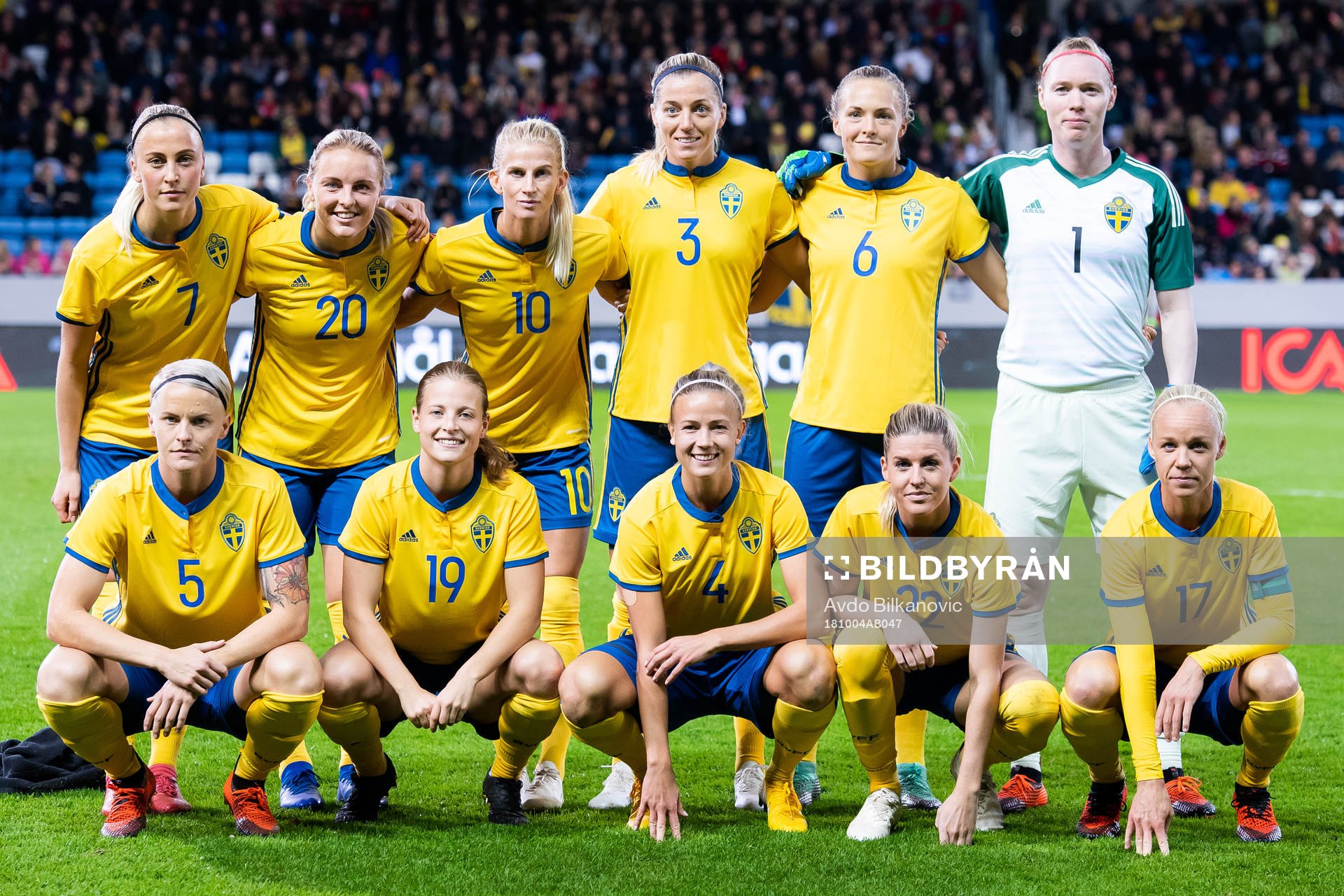 Sveriges Julia Karlernäs, Mimmi Larsson, Sofia Jakobsson,