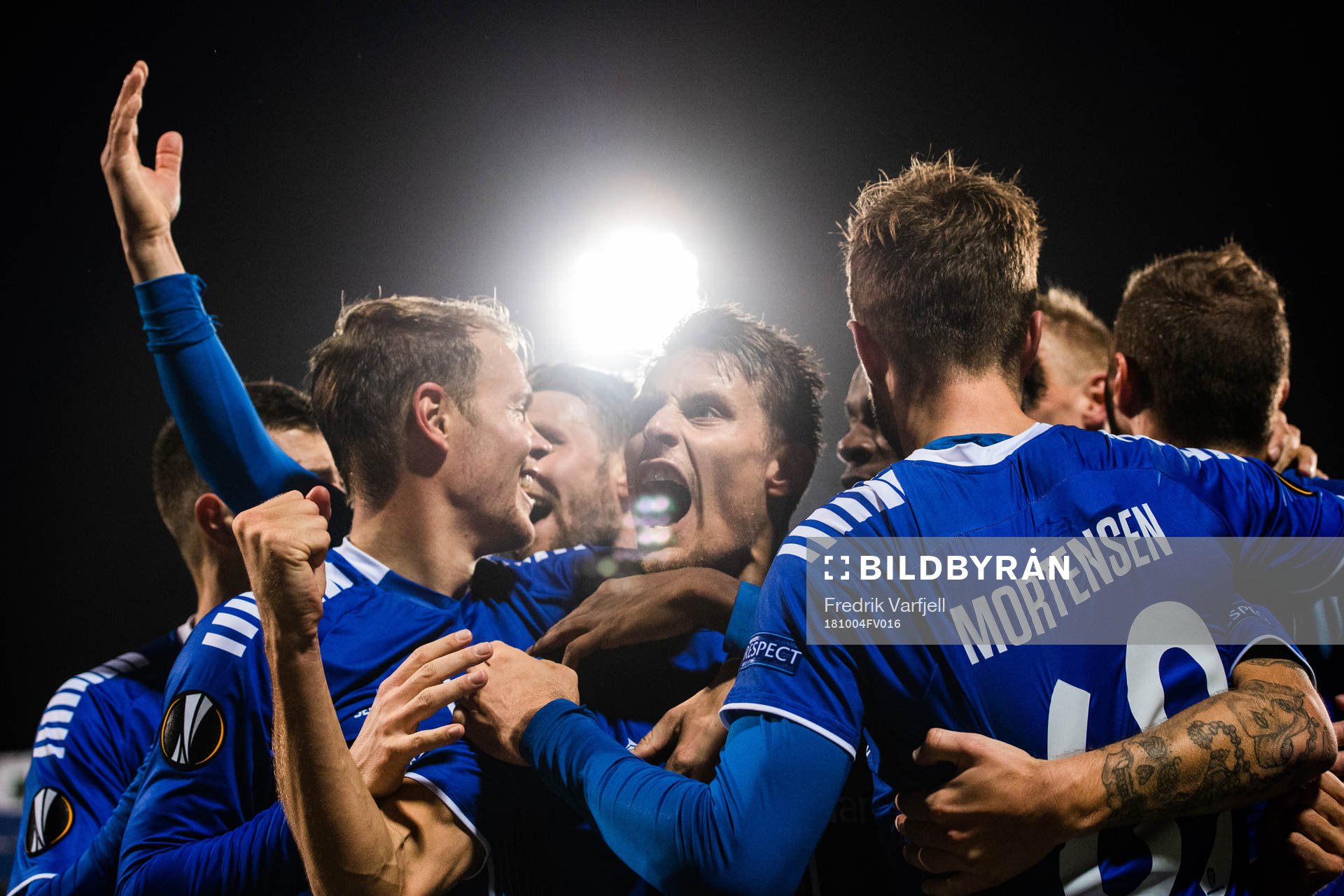 Kristoffer Zachariassen of Sarpsborg 08 celebrates