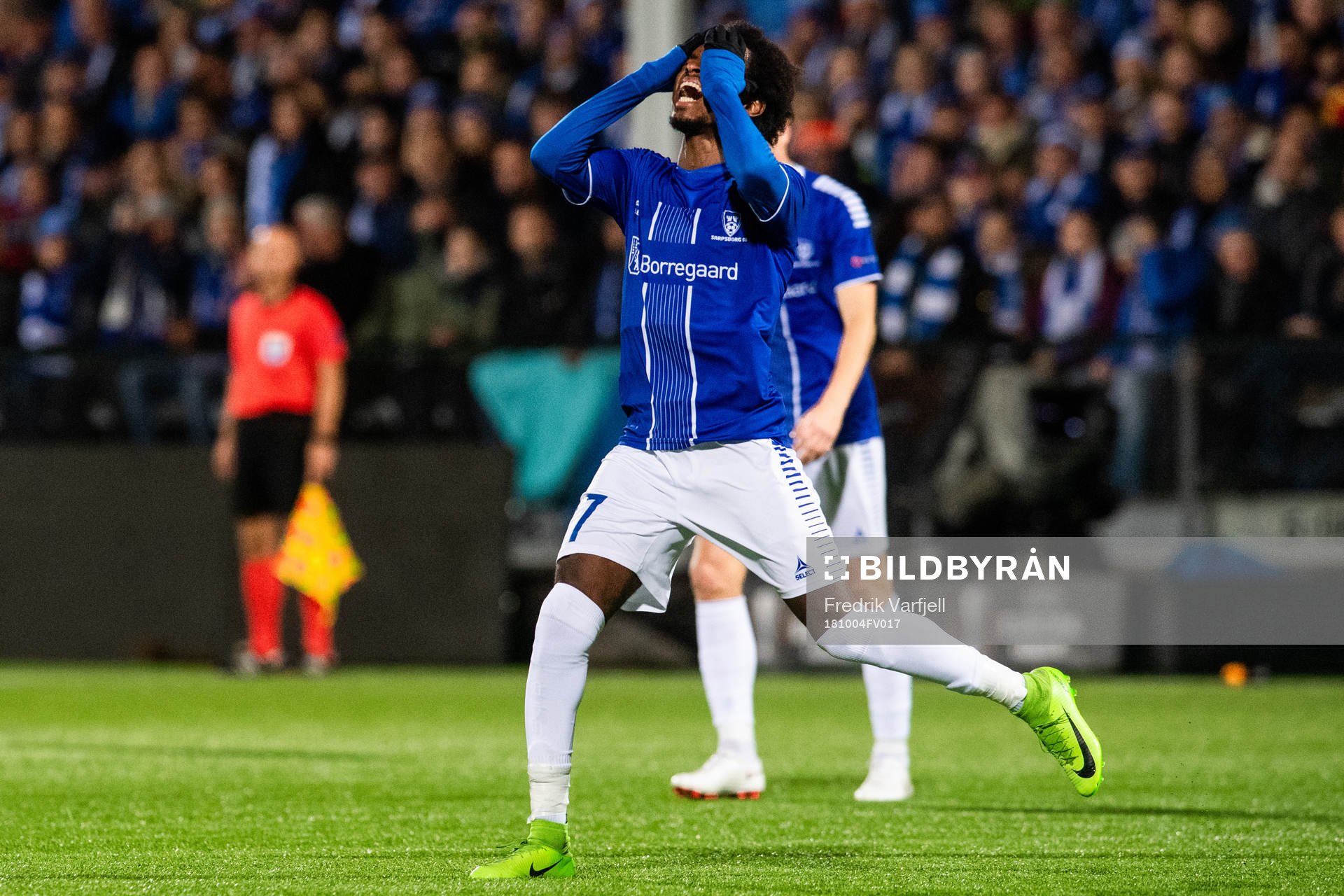 Amin Askar of Sarpsborg 08 looks dejected