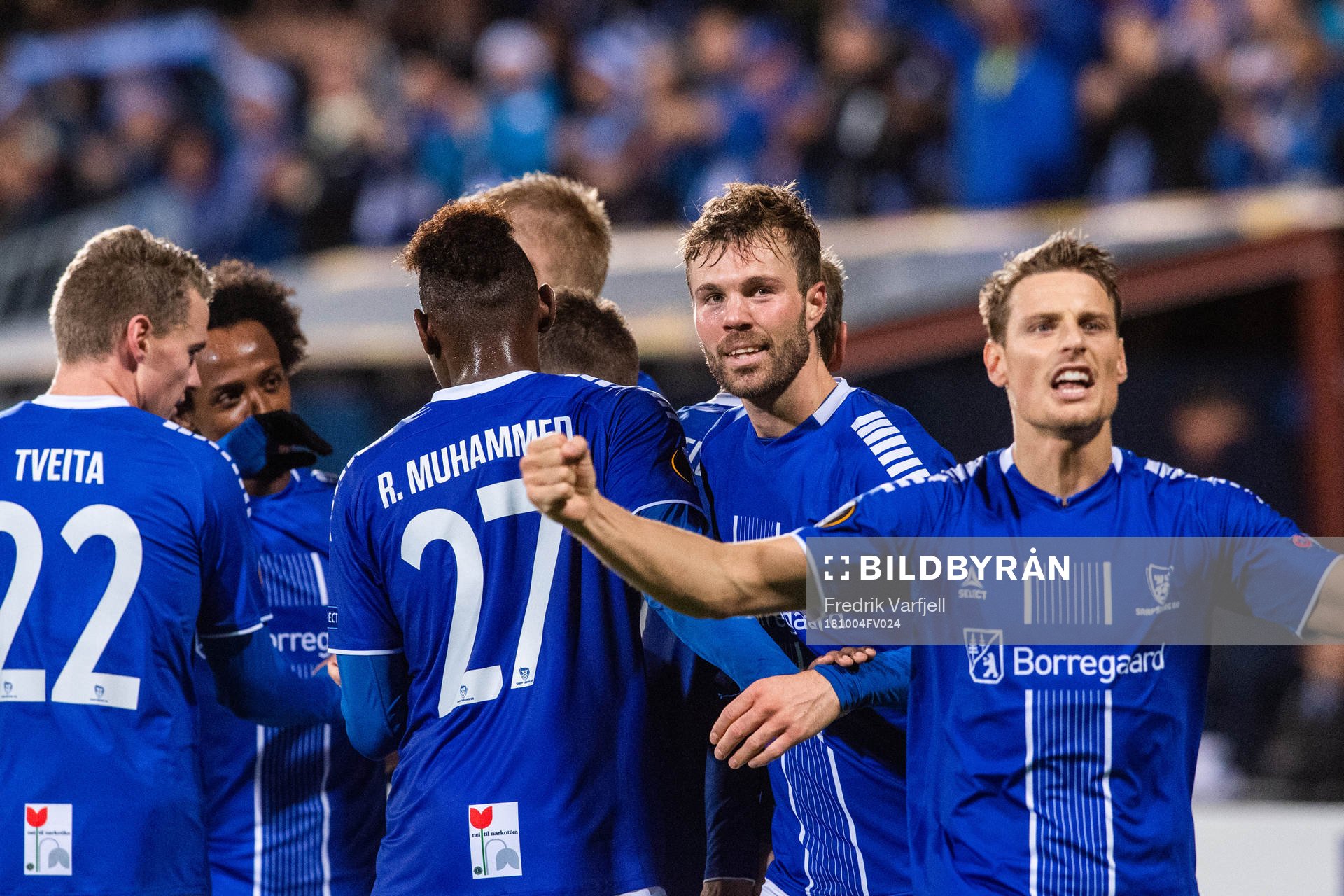 Patrick Mortensen of Sarpsborg 08 celeberates