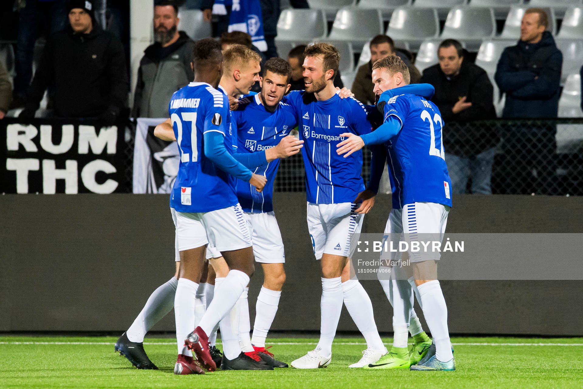 Patrick Mortensen of Sarpsborg 08 celebrates with his