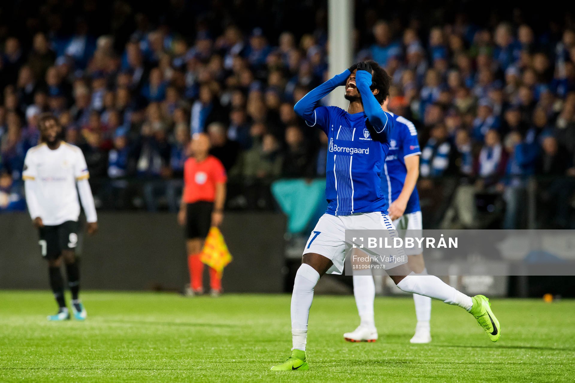 Amin Askar of Sarpsborg 08 reacts