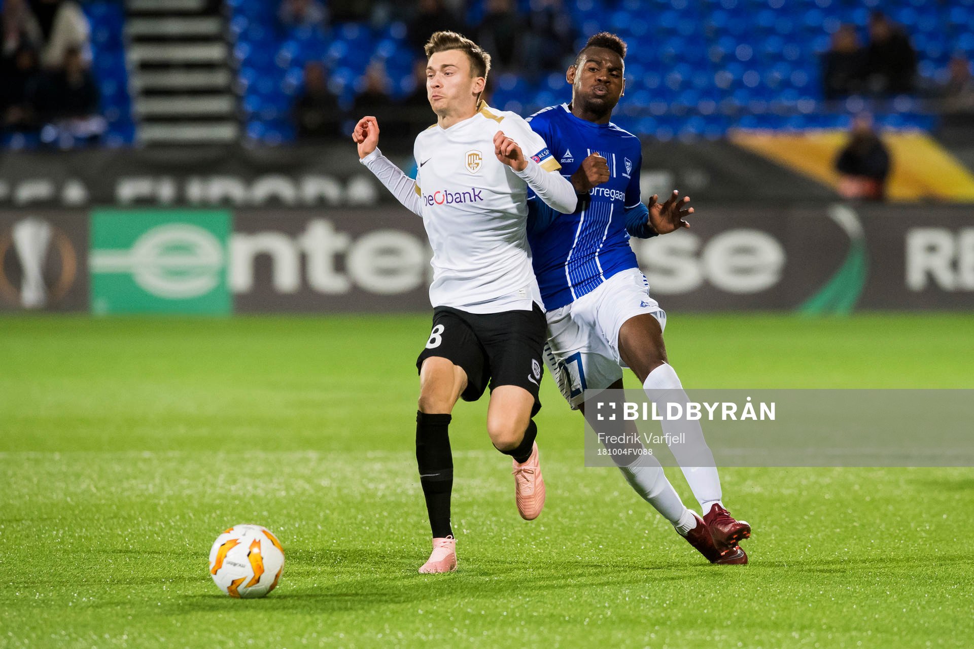 Bryan Heynen of Genk and Rashad Muhammed of Sarpsborg 08