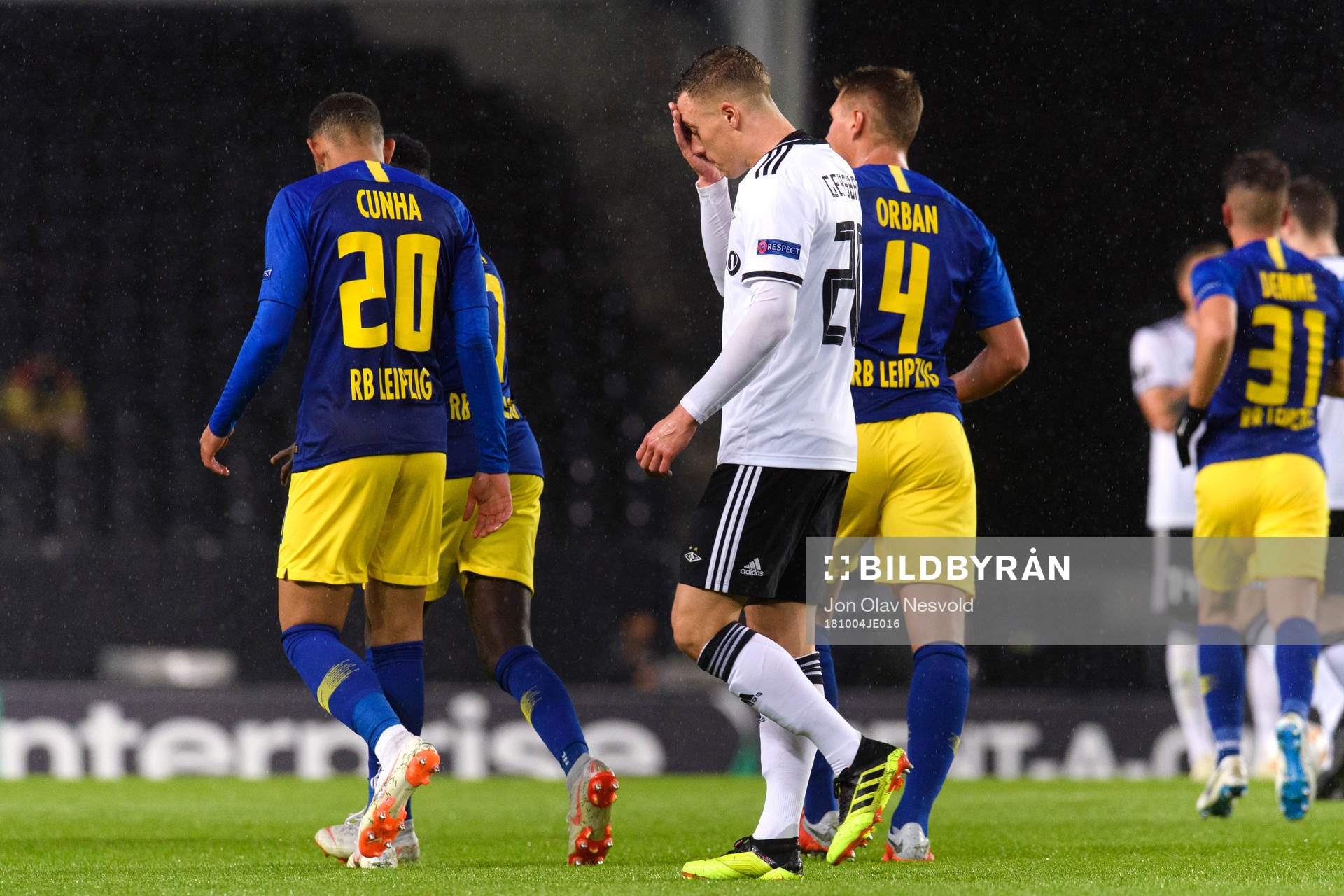 Alex Gersbach of Rosenborg looks dejected
