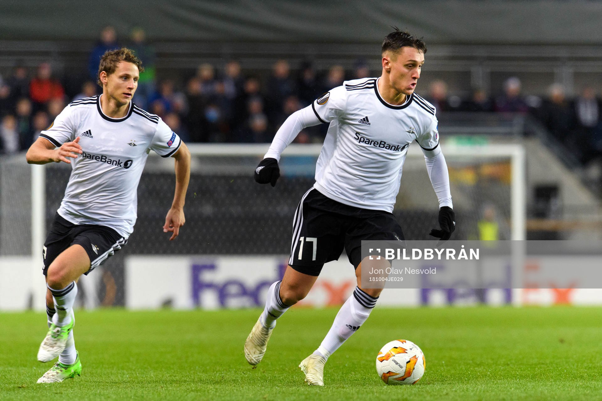 Vegar Eggen Hedenstad and Jonathan Levi of Rosenborg