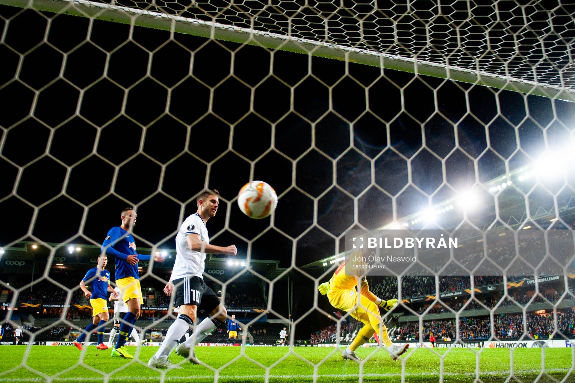 Issam Jebali of Rosenborg (not pictured) scores the 1-3