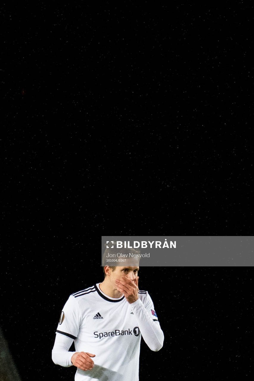 Anders Konradsen of Rosenborg looks dejected