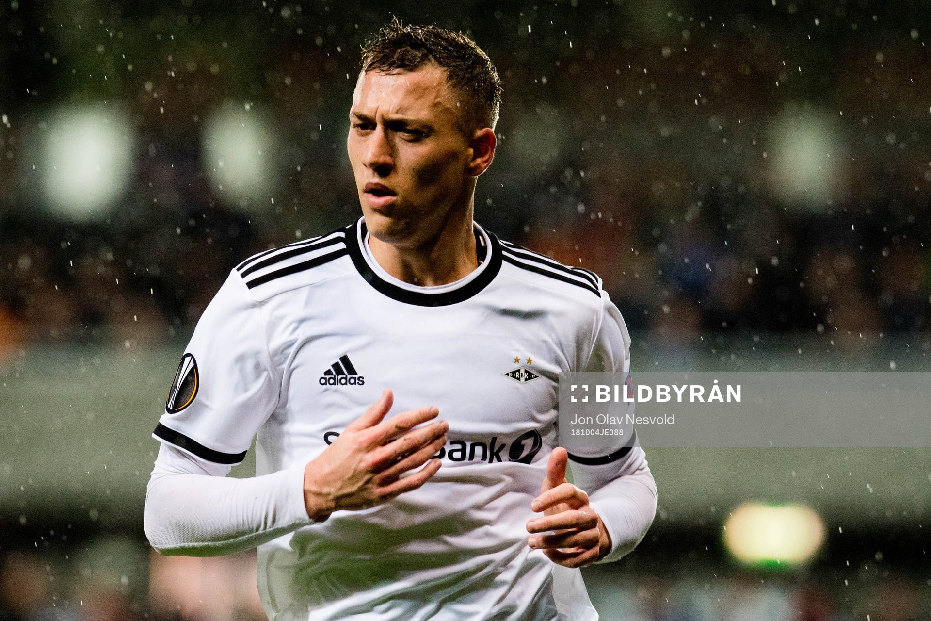 Alex Gersbach of Rosenborg during the Europa League match between Rosenborg and RB Leipzig on October 4, 2018 in Trondheim.