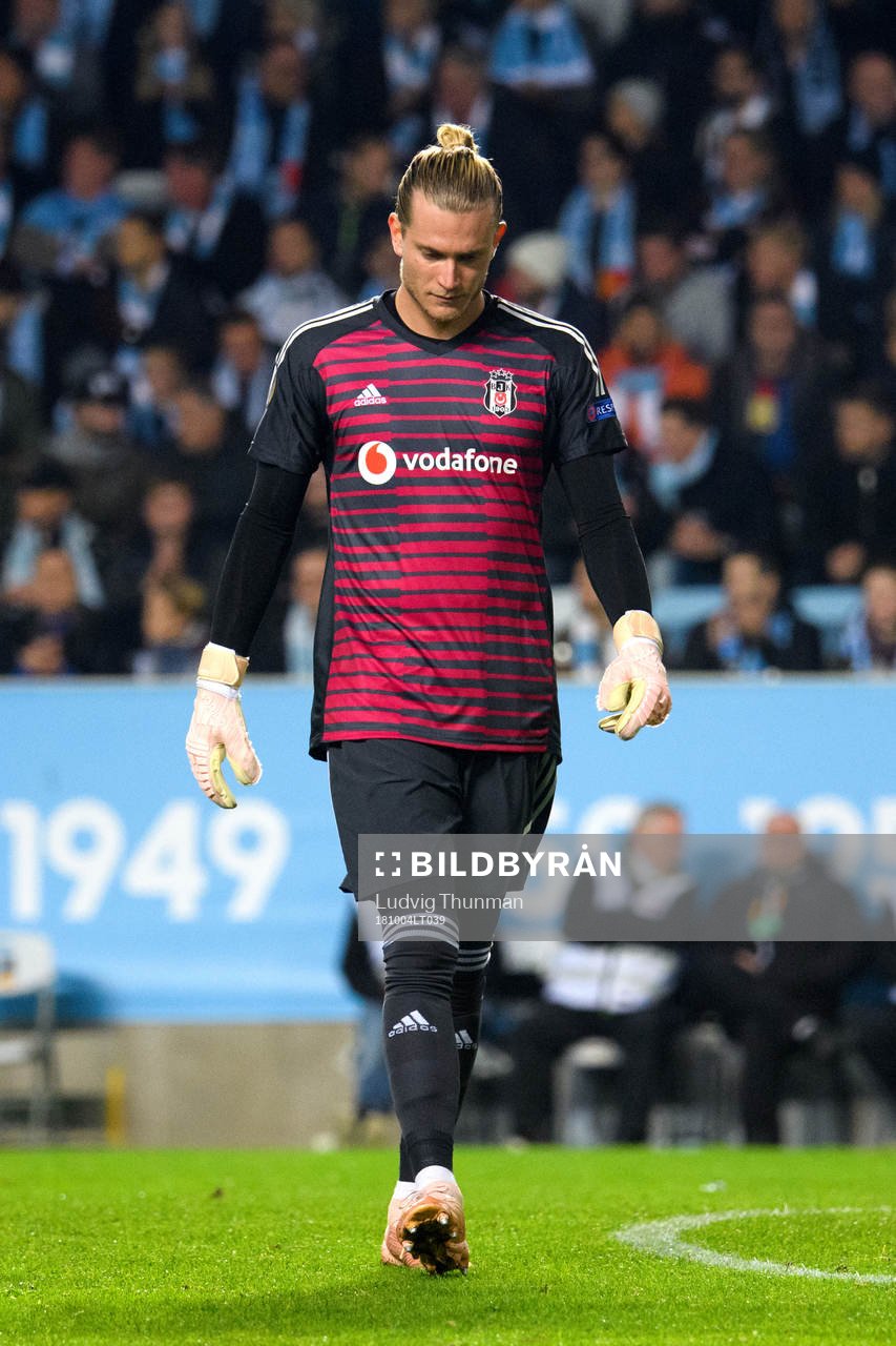 Goalkeeper Loris Karius of Besiktas looks dejected