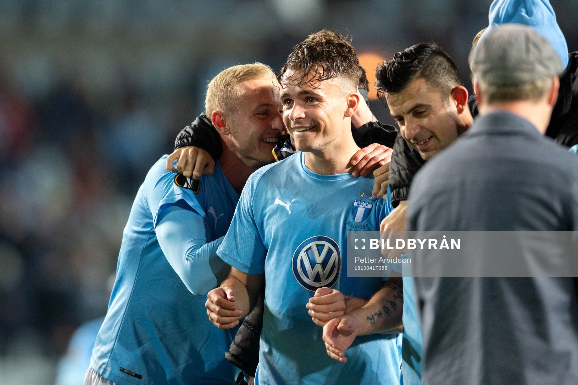 Andreas Vindheim of Malmö FF celebrates after the Europa League group stage match between Malmö FF and Besiktas on October 4, 2018 in Malmö.