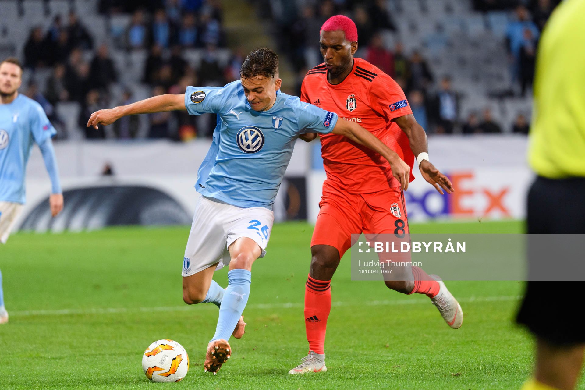 Andreas Vindheim of Malmö FF and Ryan Babel of Besiktas