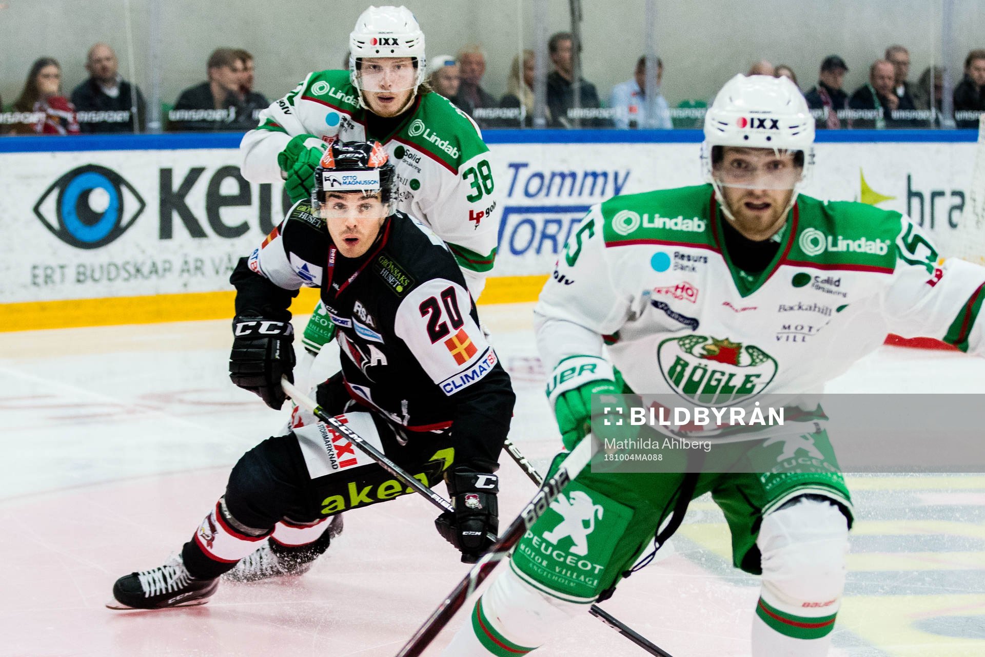 Malmö Redhawks Henrik Hetta och Rögles Erik Andersson