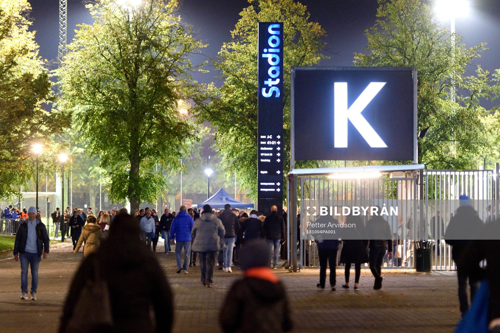 Spectators outside the stadium