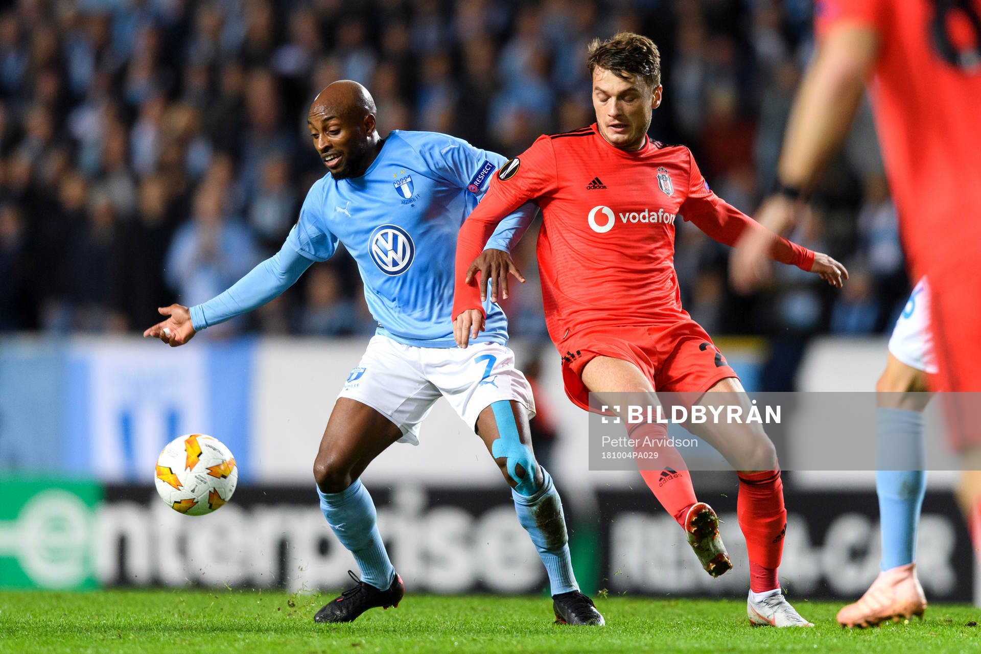 Fouad Bachirou of Malmö FF and Adem Ljajic of Besiktas