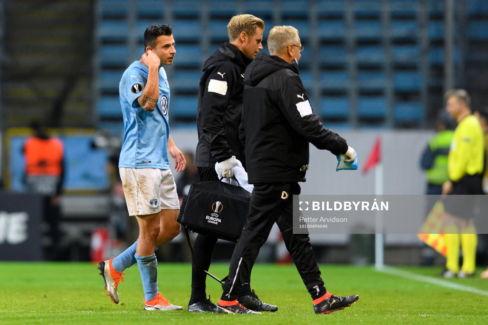 Behrang Safari of Malmö FF leaves the pitch