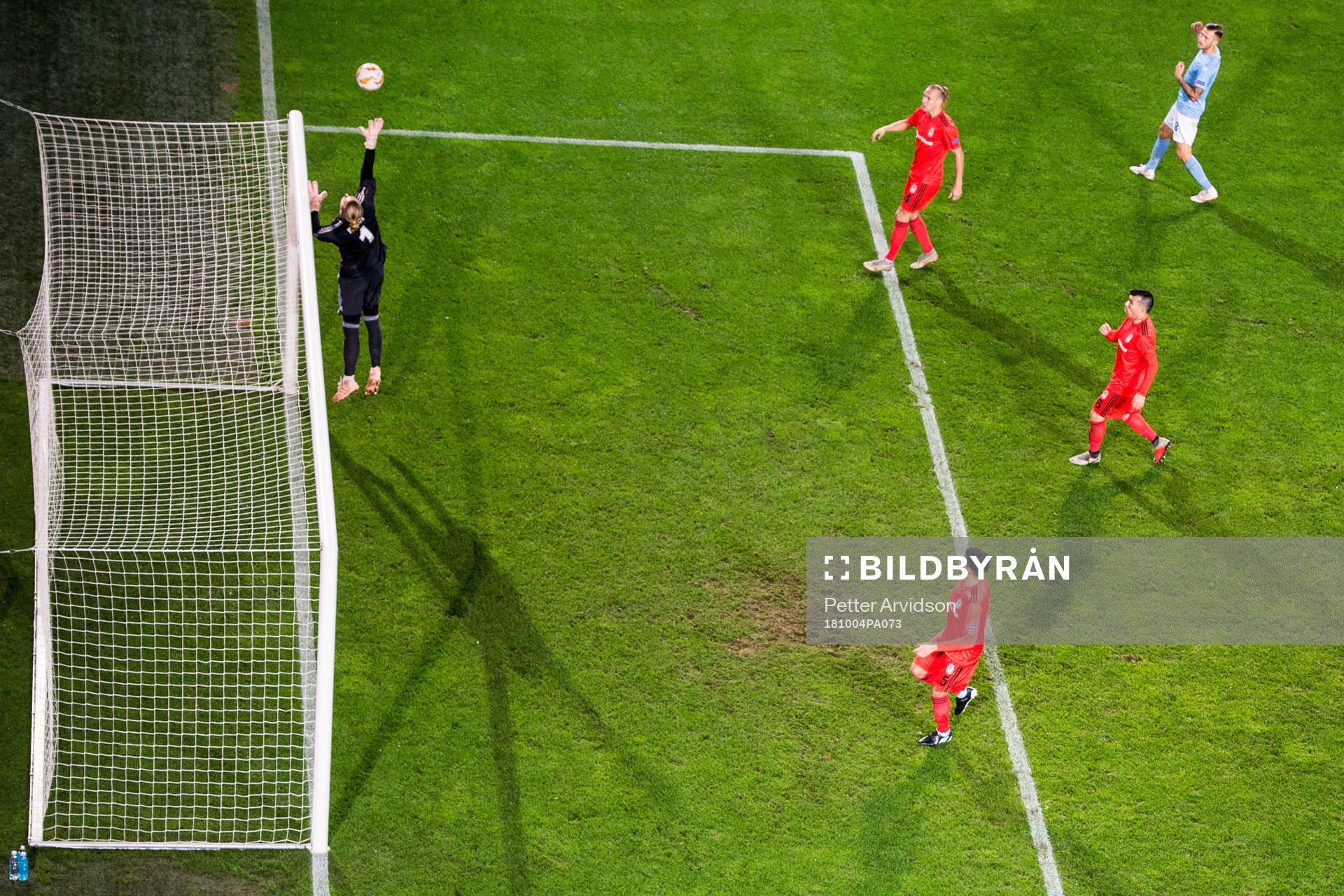 Andreas Vindheim of Malmö FF (not pictured) scores the 1-0