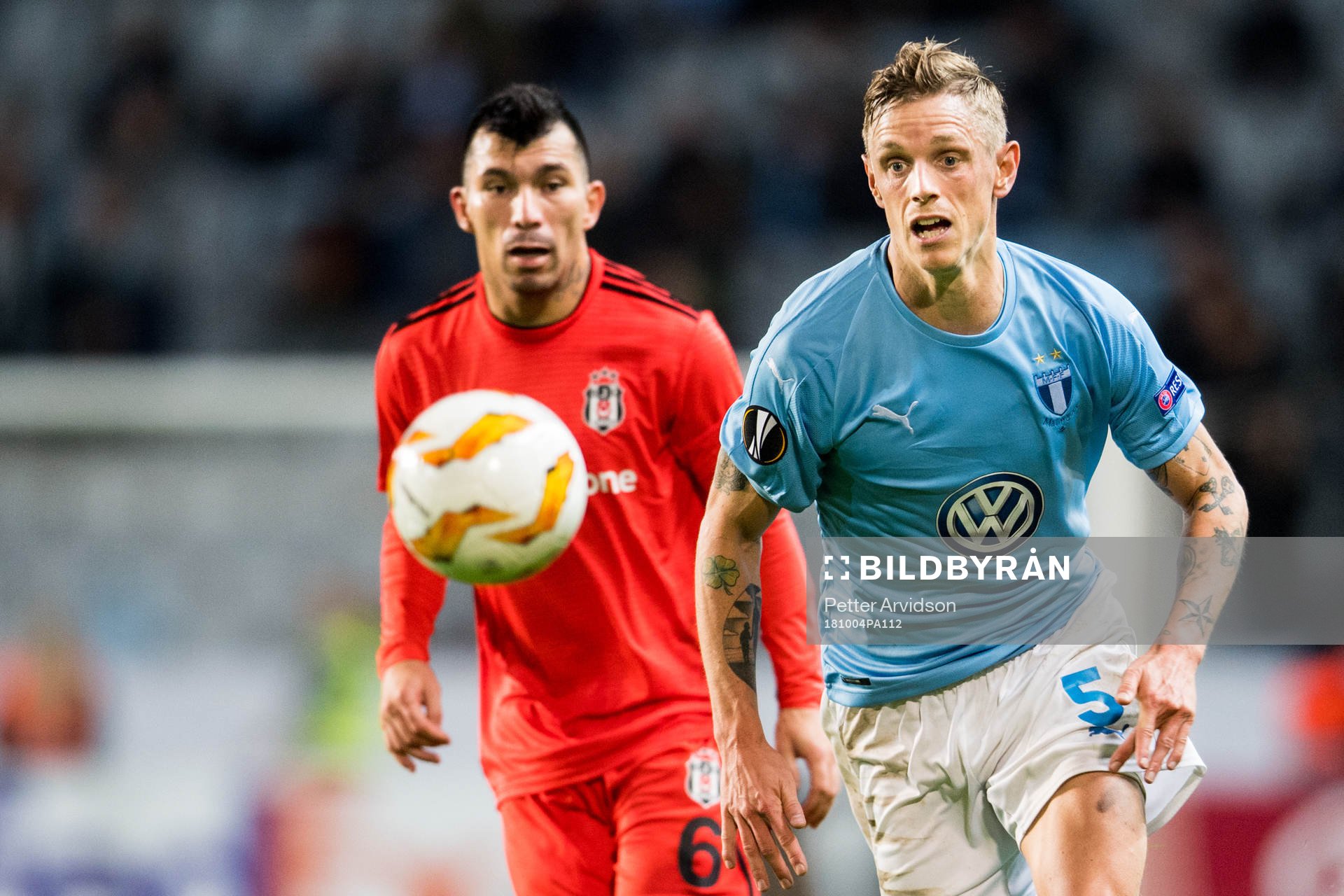Malmö FF Sören Rieks of Malmö FF and Gary Alexis Medel