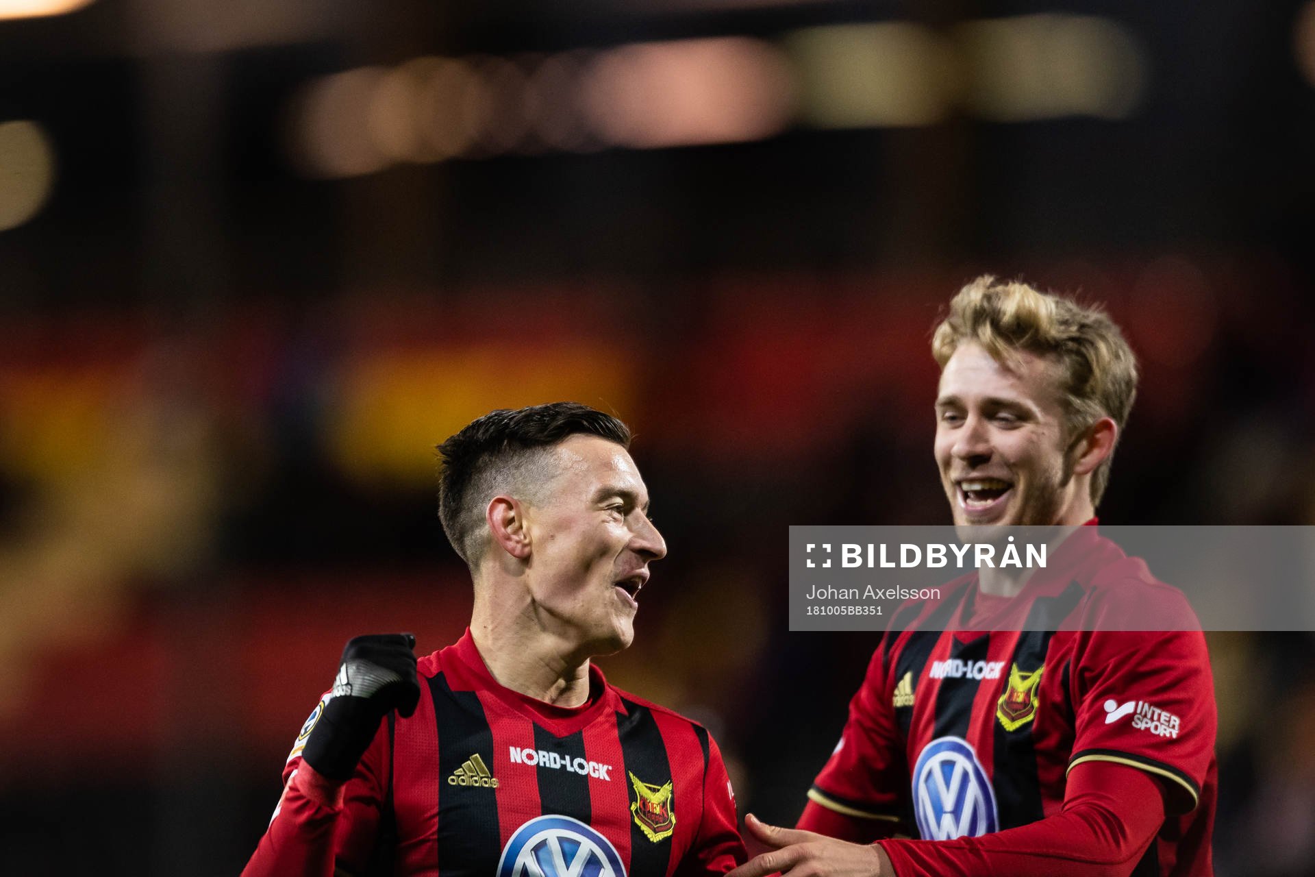 Östersunds Jamie Hopcutt jublar