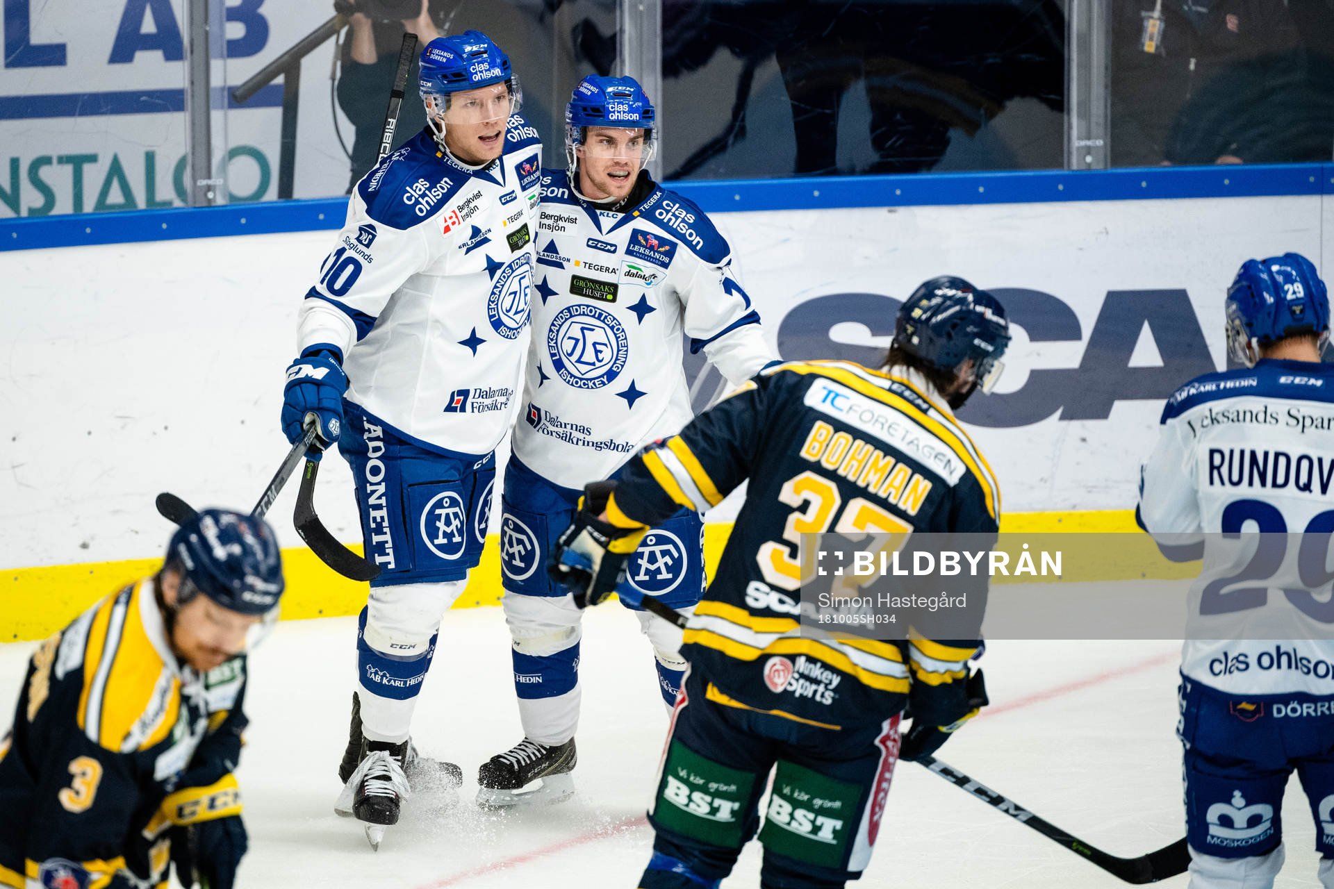 Leksands Tor Immo  och Oskar Lang jublar