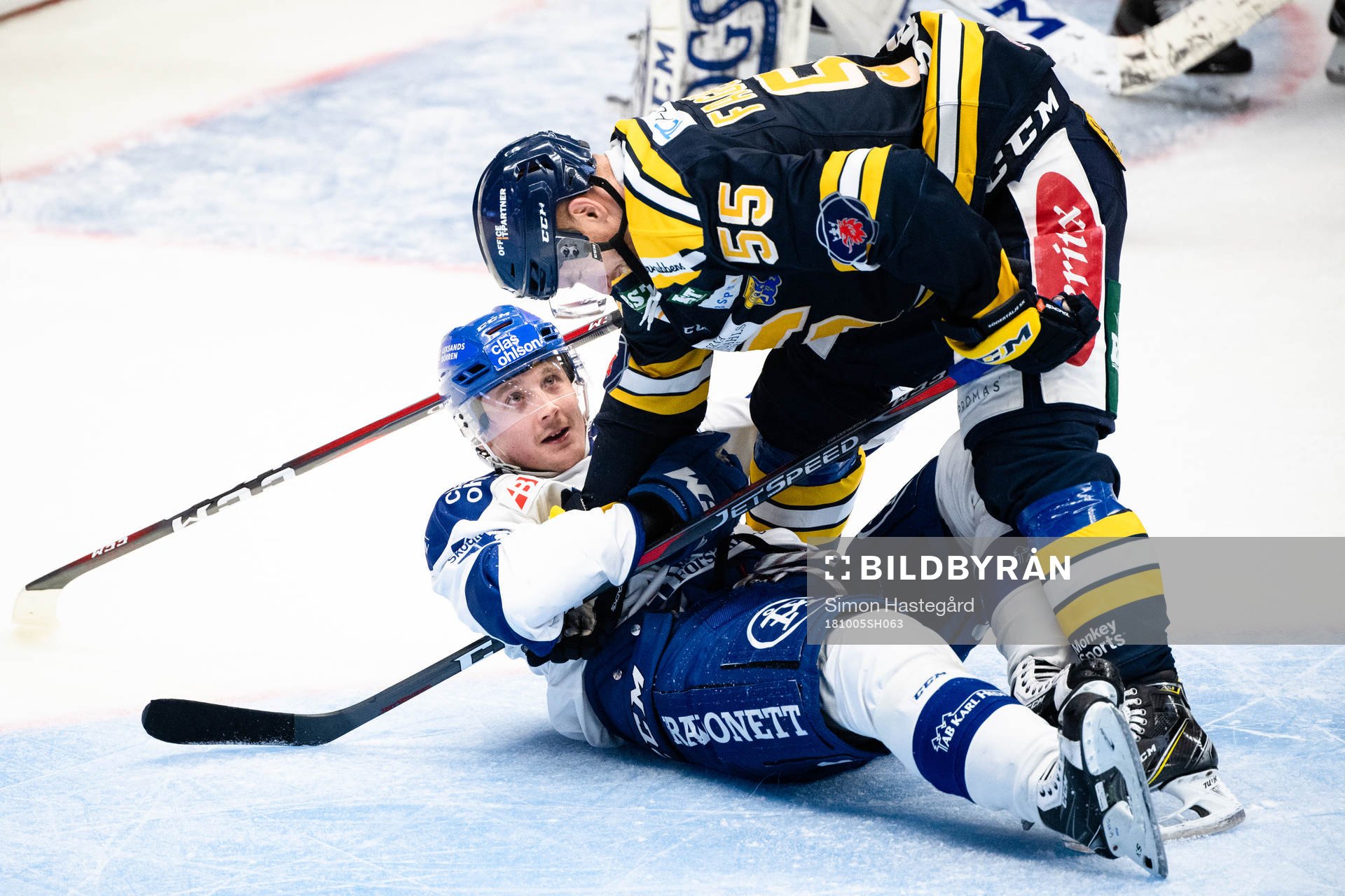 Leksands Johan Porsberger och Södertäljes Marcus Fagerudd