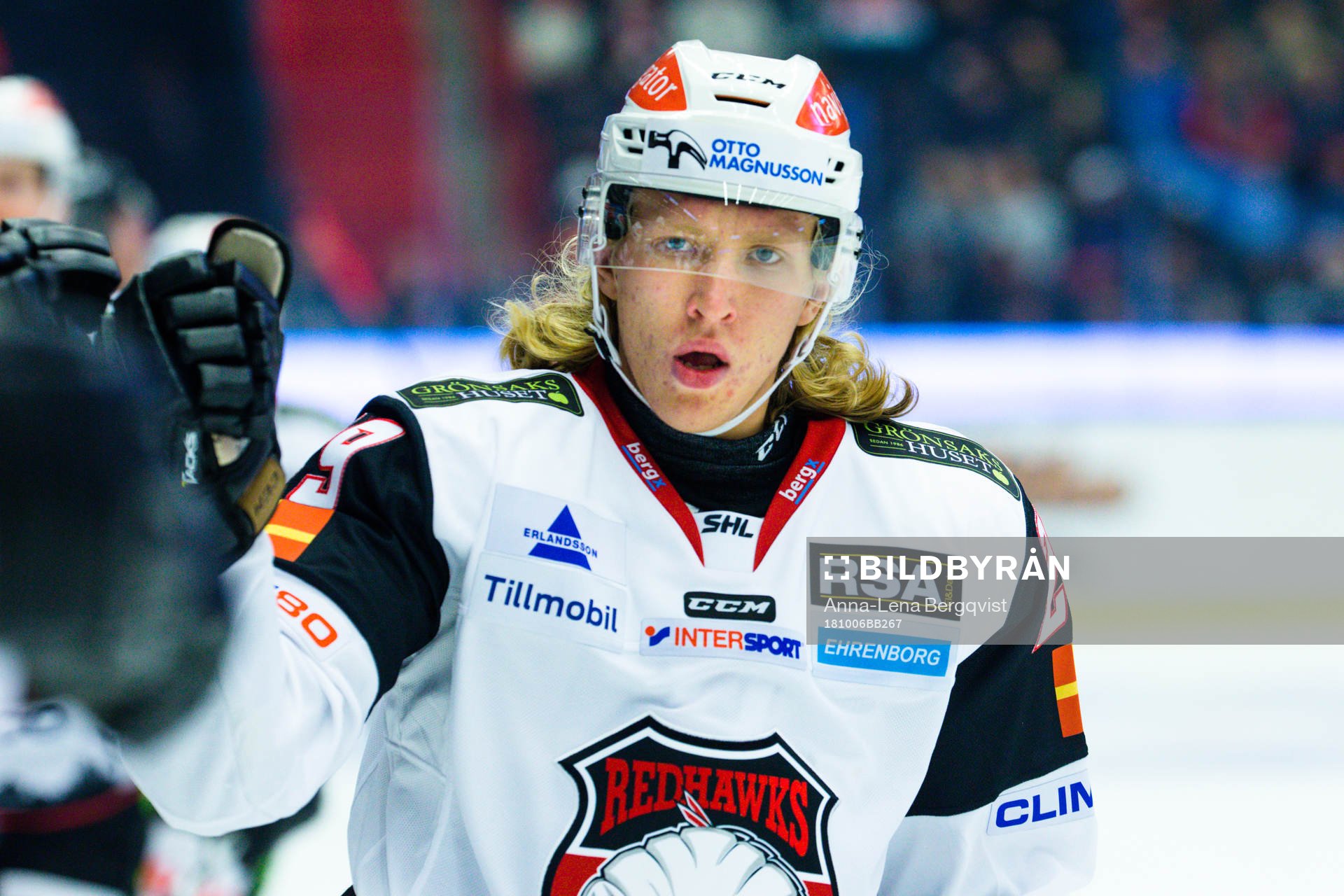 Malmö Redhawks Marcus Sylvegård jublar