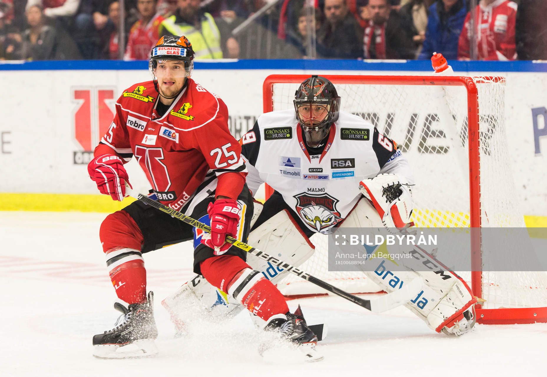 Örebros Anton Hedman och målvakt Oscar Alsenfelt