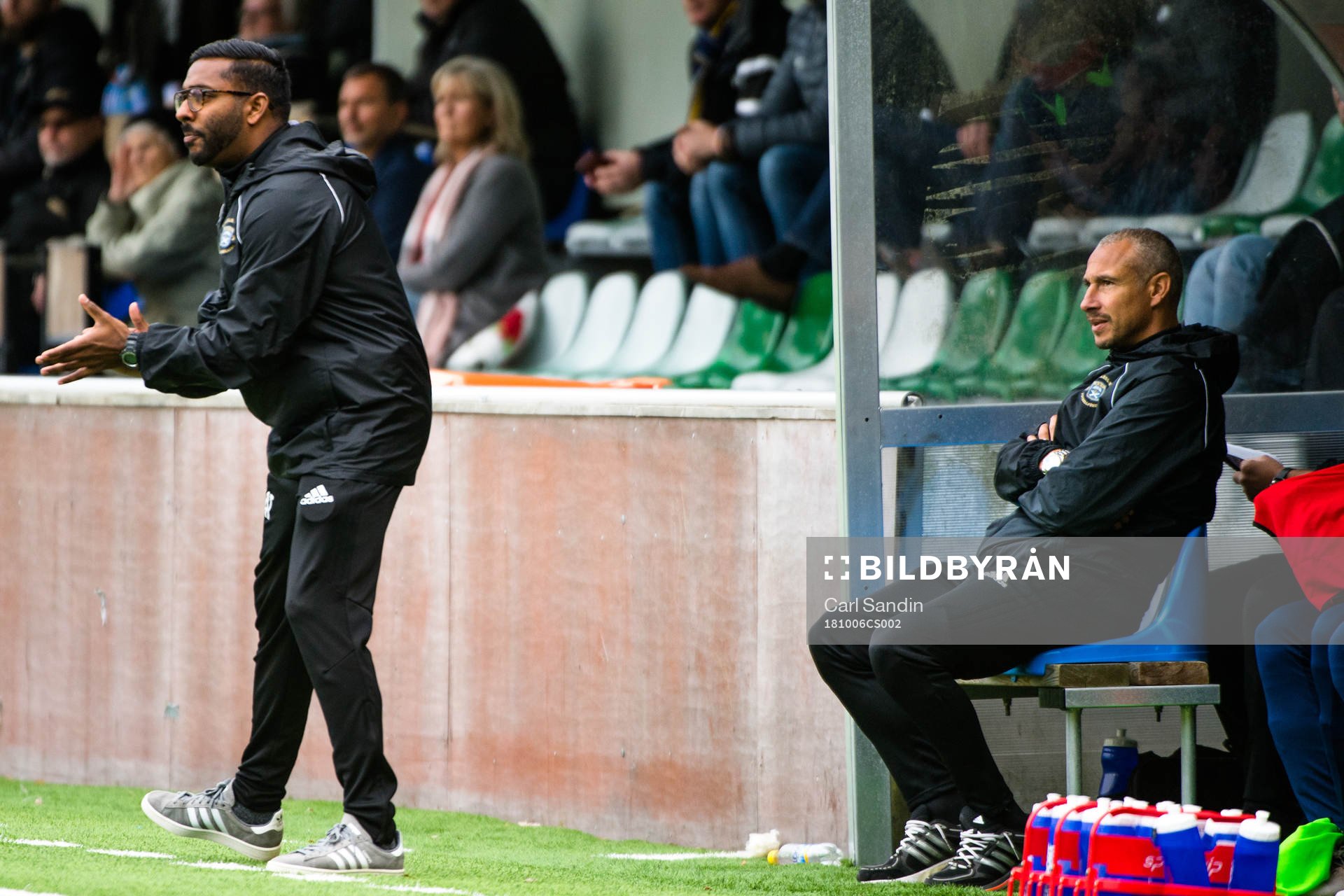 Ängelholms tränare Alexander Tengryd och Henrik Larsson