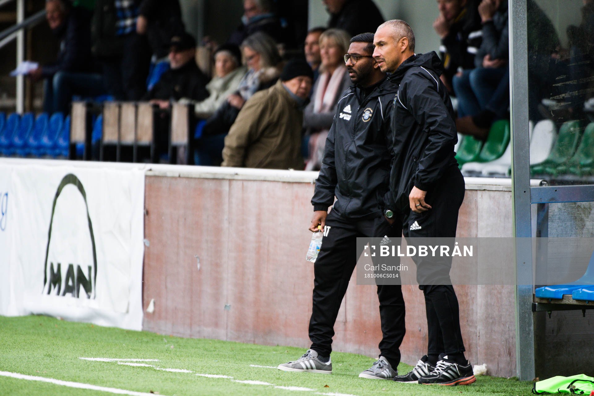 Ängelholms tränare Alexander Tengryd och Henrik Larsson