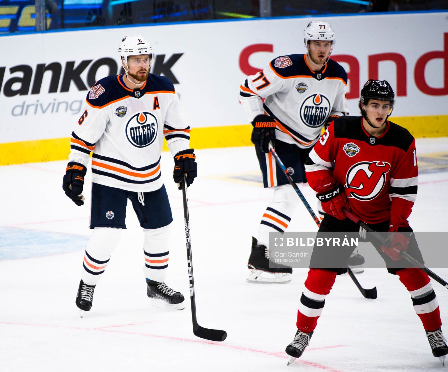 Adam Larsson and Oscar Klefbom of the Edmonton Oilers
