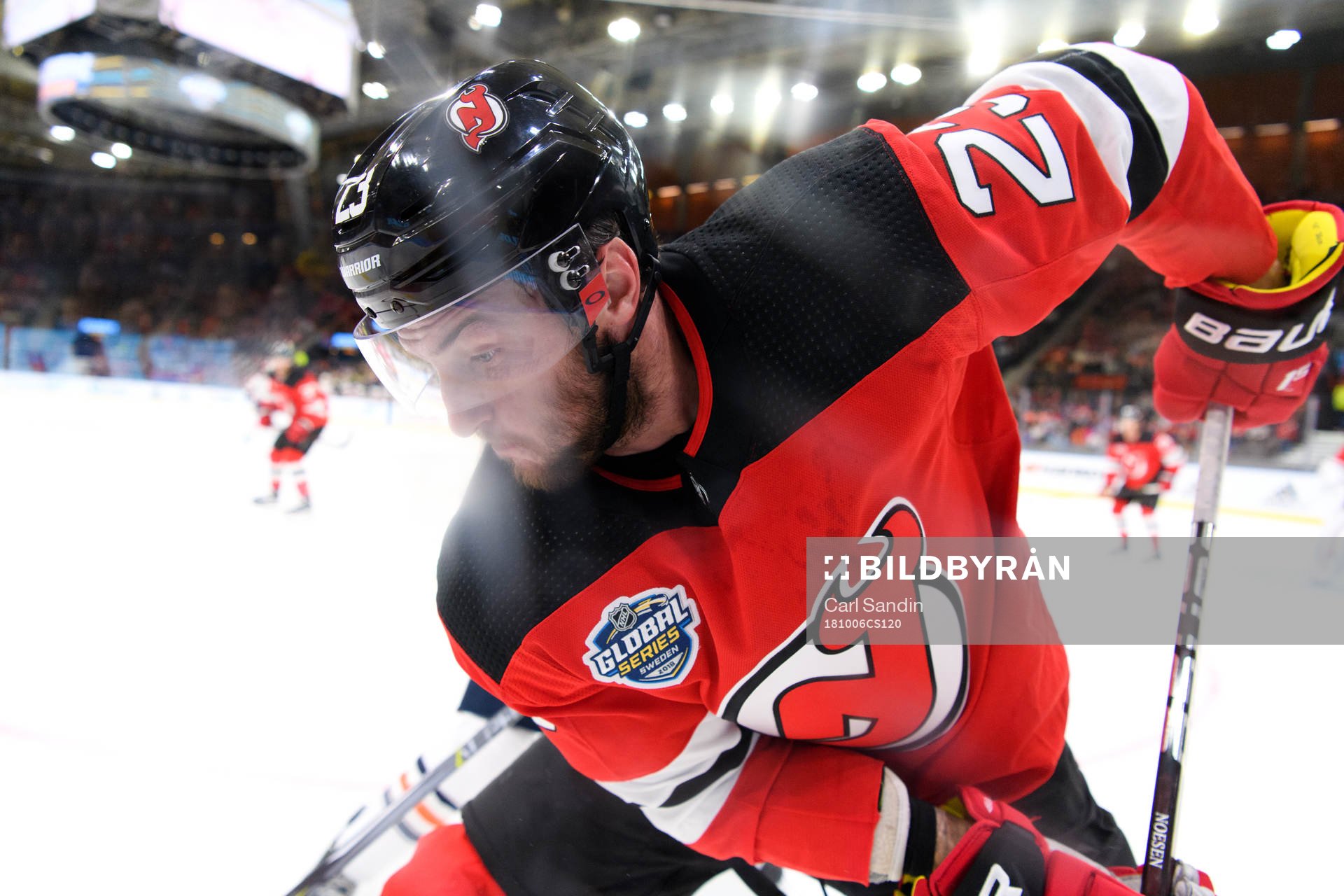 Stefan Noesen of the New Jersey Devils