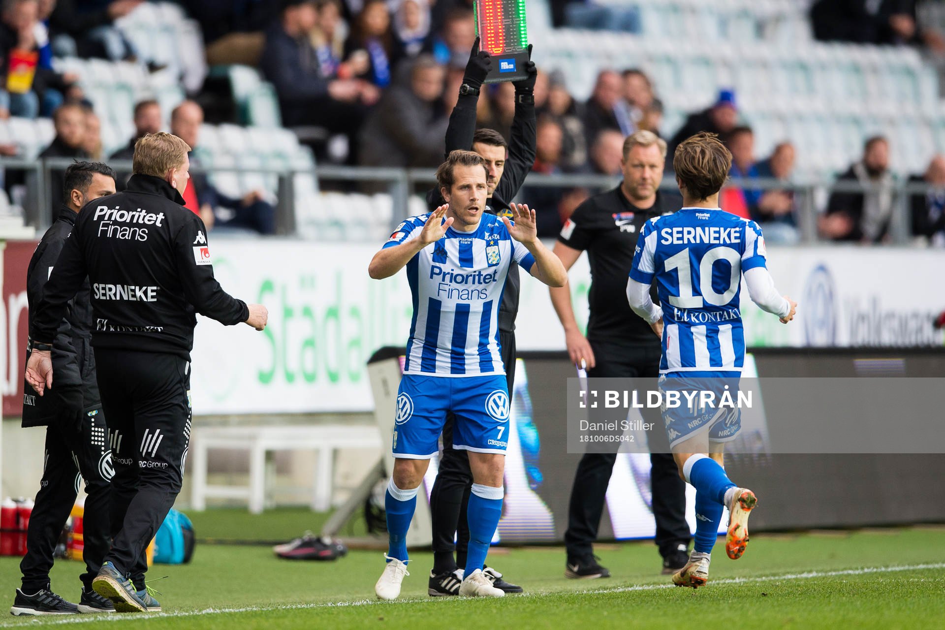 IFK Göteborgs Tobias Hysén byter med Patrik Karlsson