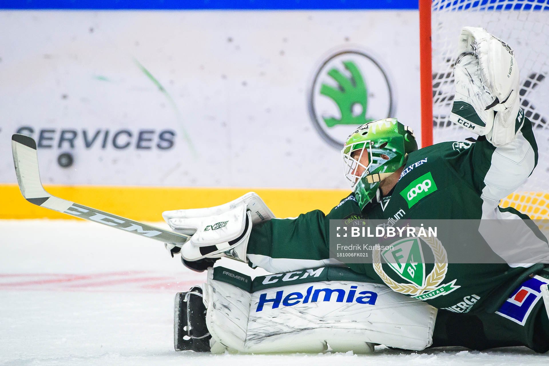 Färjestads målvakt Markus Svensson