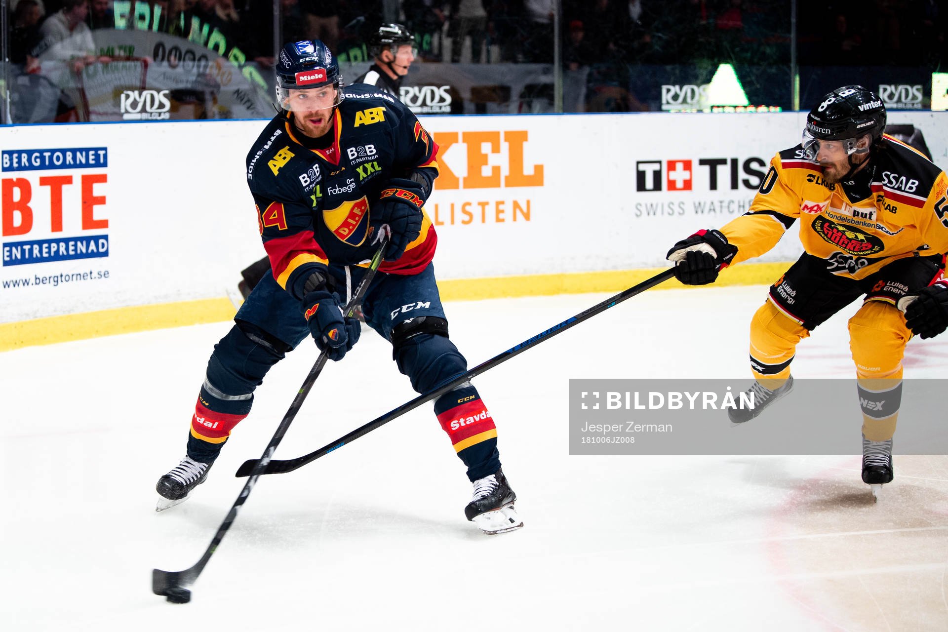 Djurgårdens Daniel Brodin och Luleås Daniel Sondell