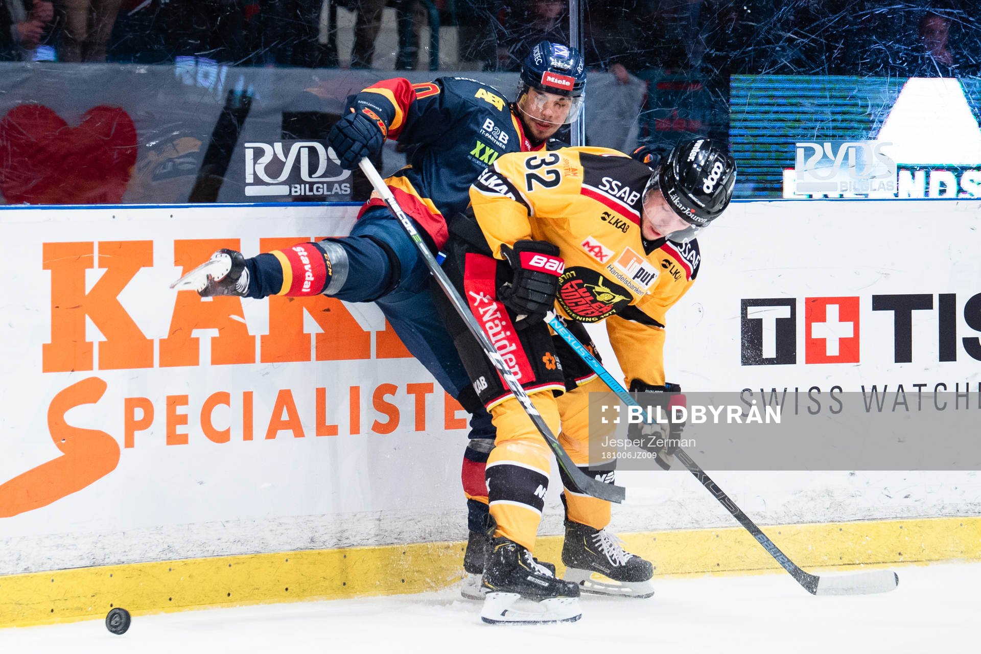 Djurgårdens Gustav Possler och Luleås Oscar Engsund