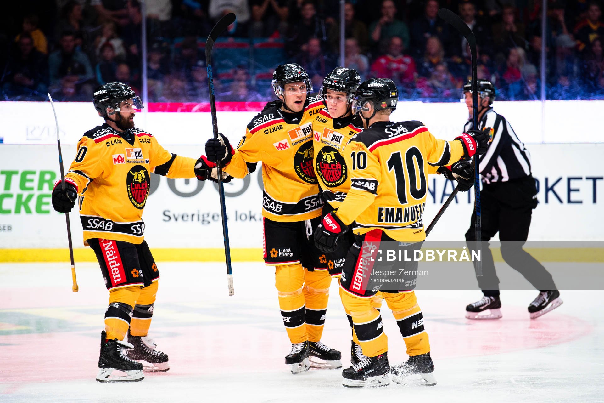 Luleås spelare jublar