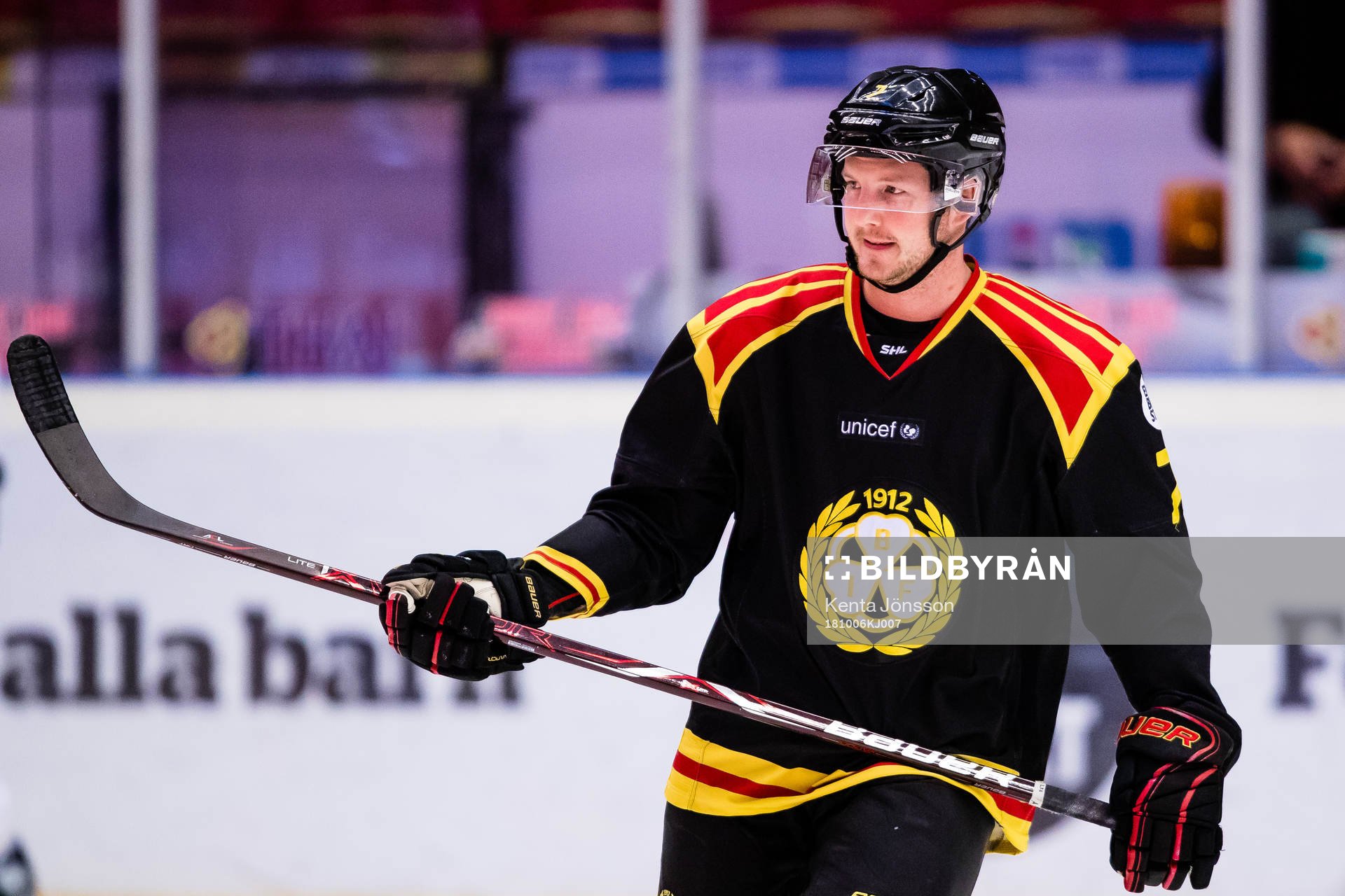 Brynäs Daniel Kristo innan ishockeymatchen i SHL mellan