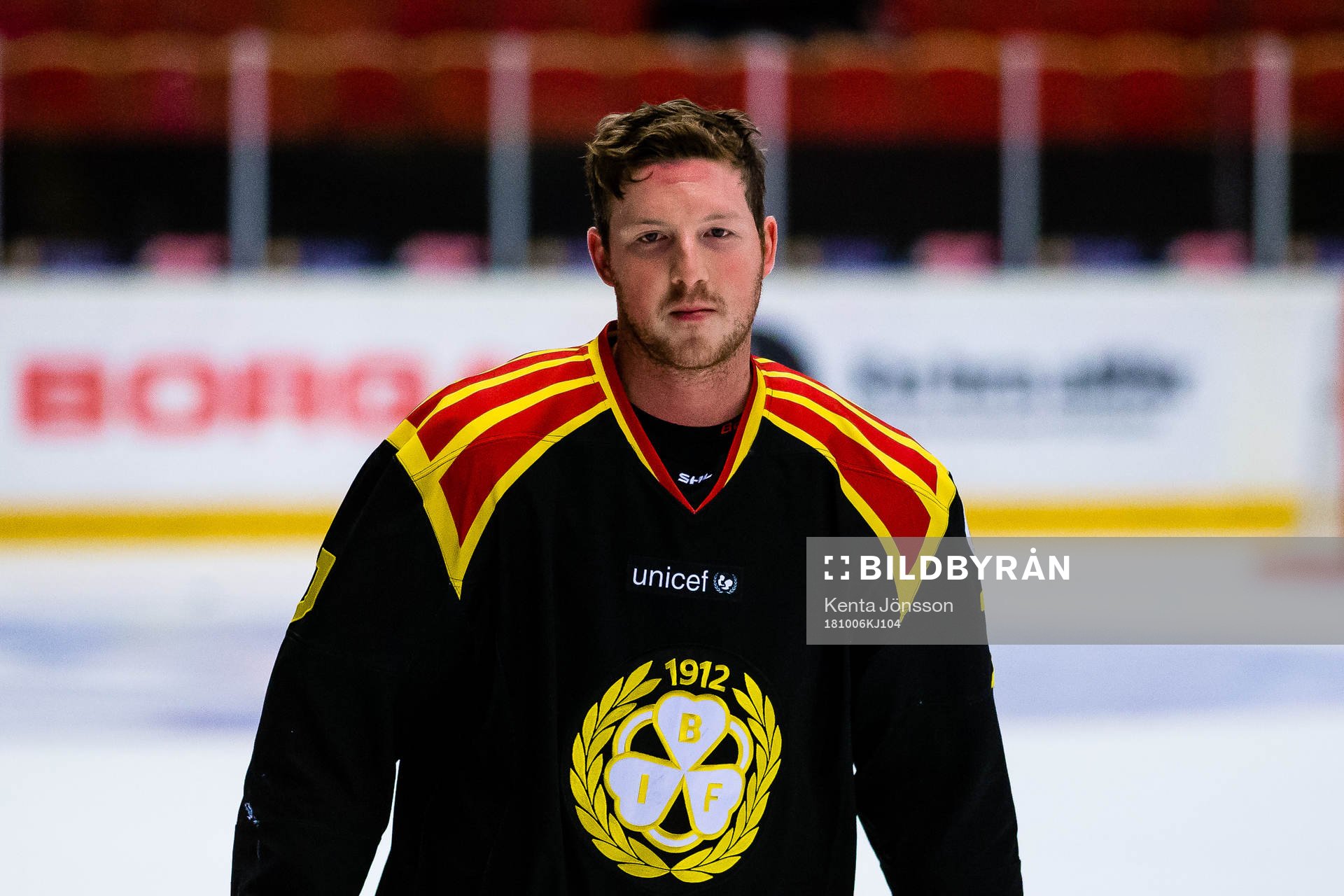 Brynäs Daniel Kristo innan ishockeymatchen i SHL mellan