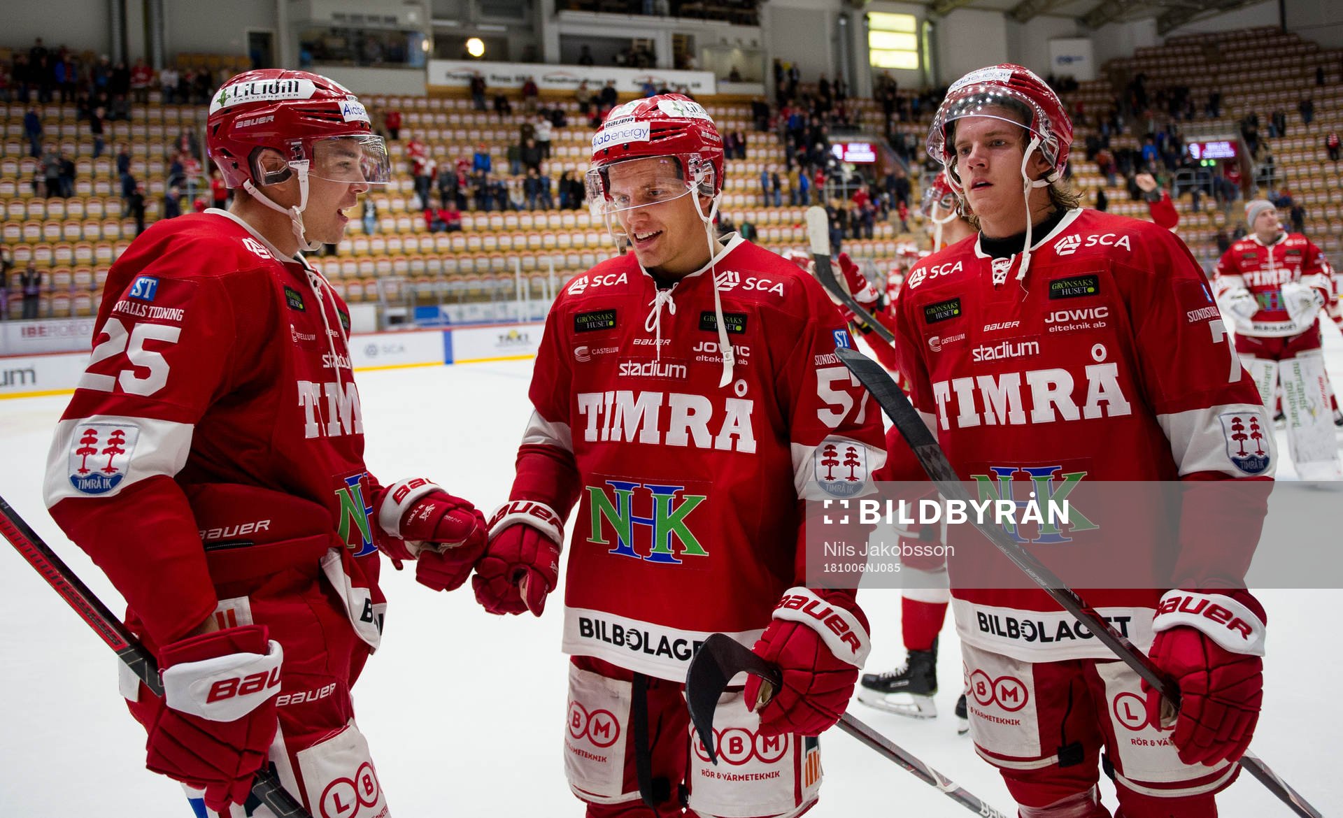 Timrås Patrik Blomberg, Anton Wedin och Marcus Hardegård