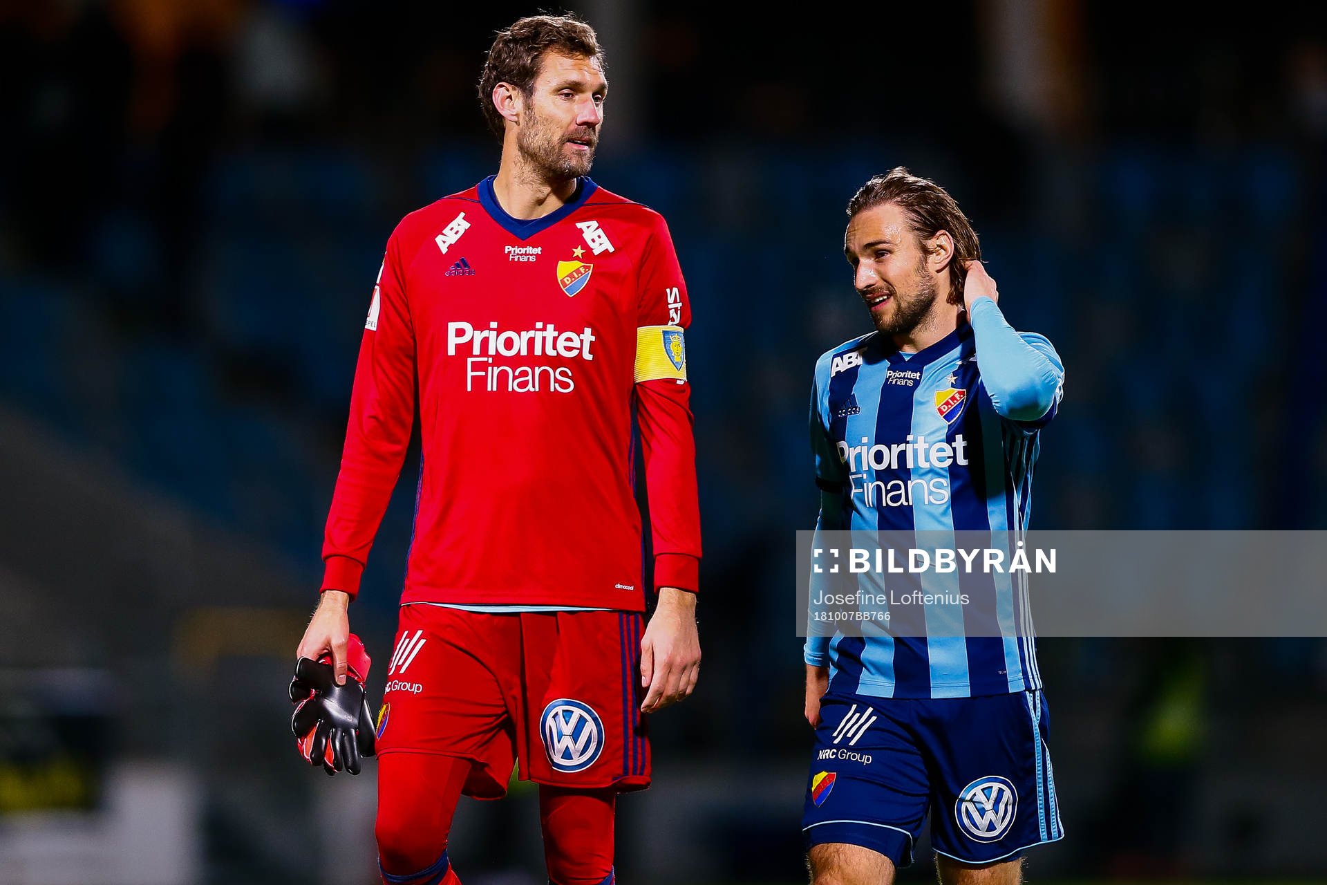 Djurgårdens målvakt Andreas Isaksson och Kevin Walker