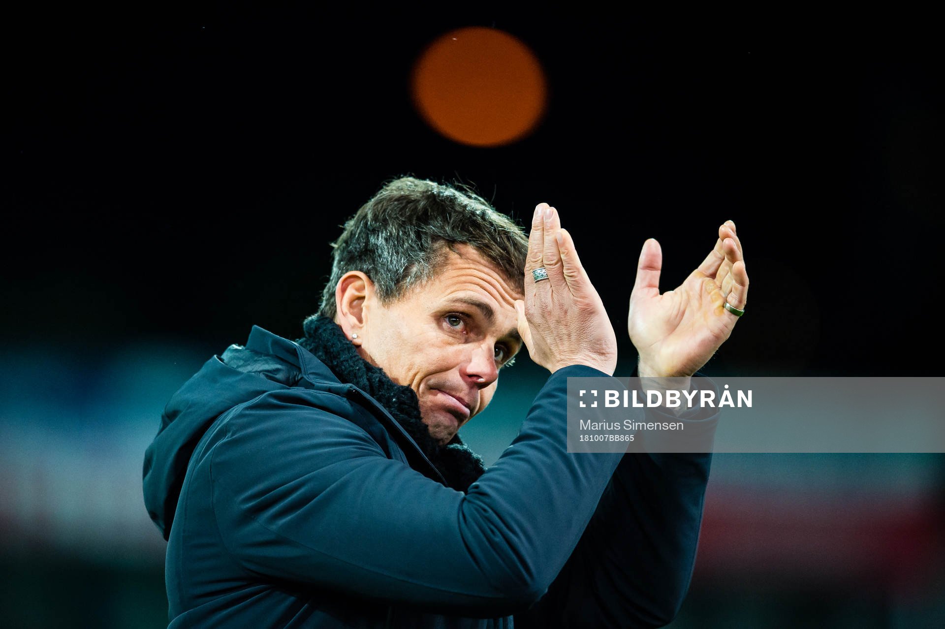 Simo Valakari, head coach of Tromsø, looks dejected
