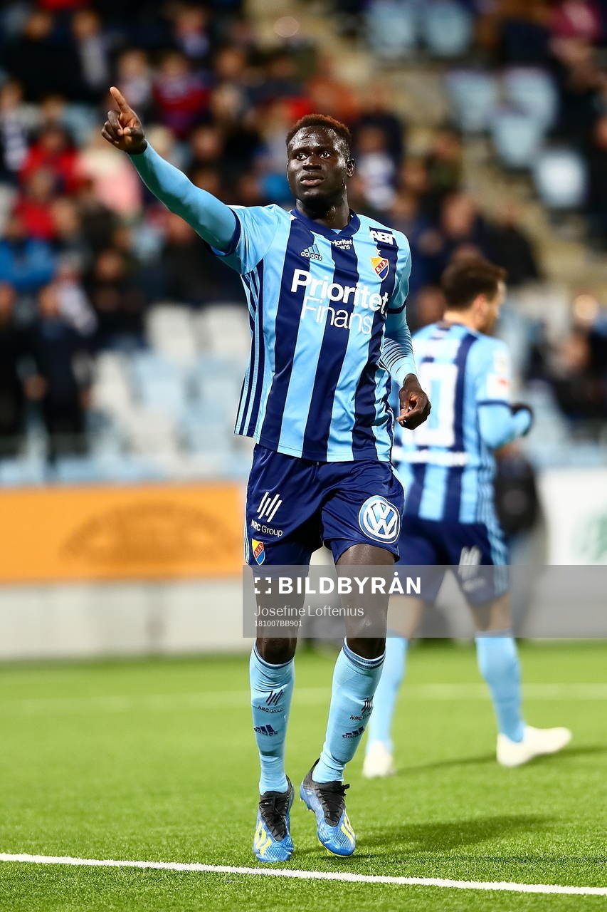 Djurgårdens Aliou Badji jublar