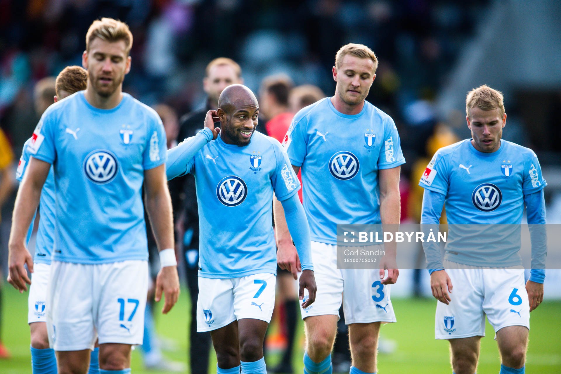 Malmö FFs Rasmus Bengtsson , Fouad Bachirou , Franz