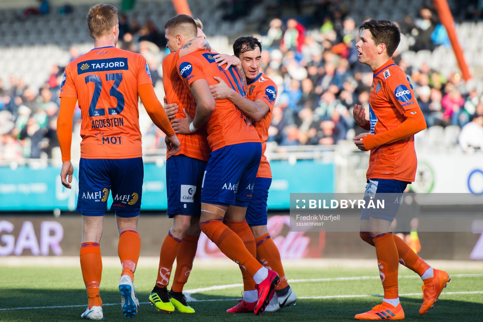 Hólmbert Fridjónsson of Aalesund celebrates the 1-1 goal